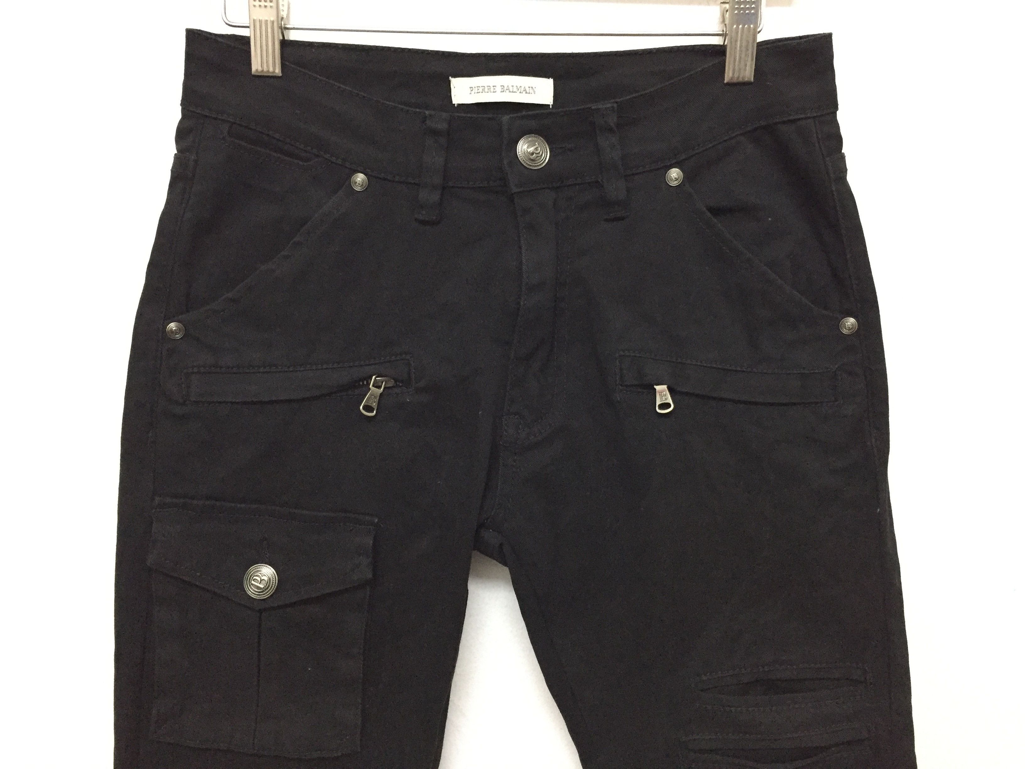 Balmain BALMAIN Bush Flap Multipocket Rider slim Ankle Zipper denim Size US 29 - 4 Thumbnail