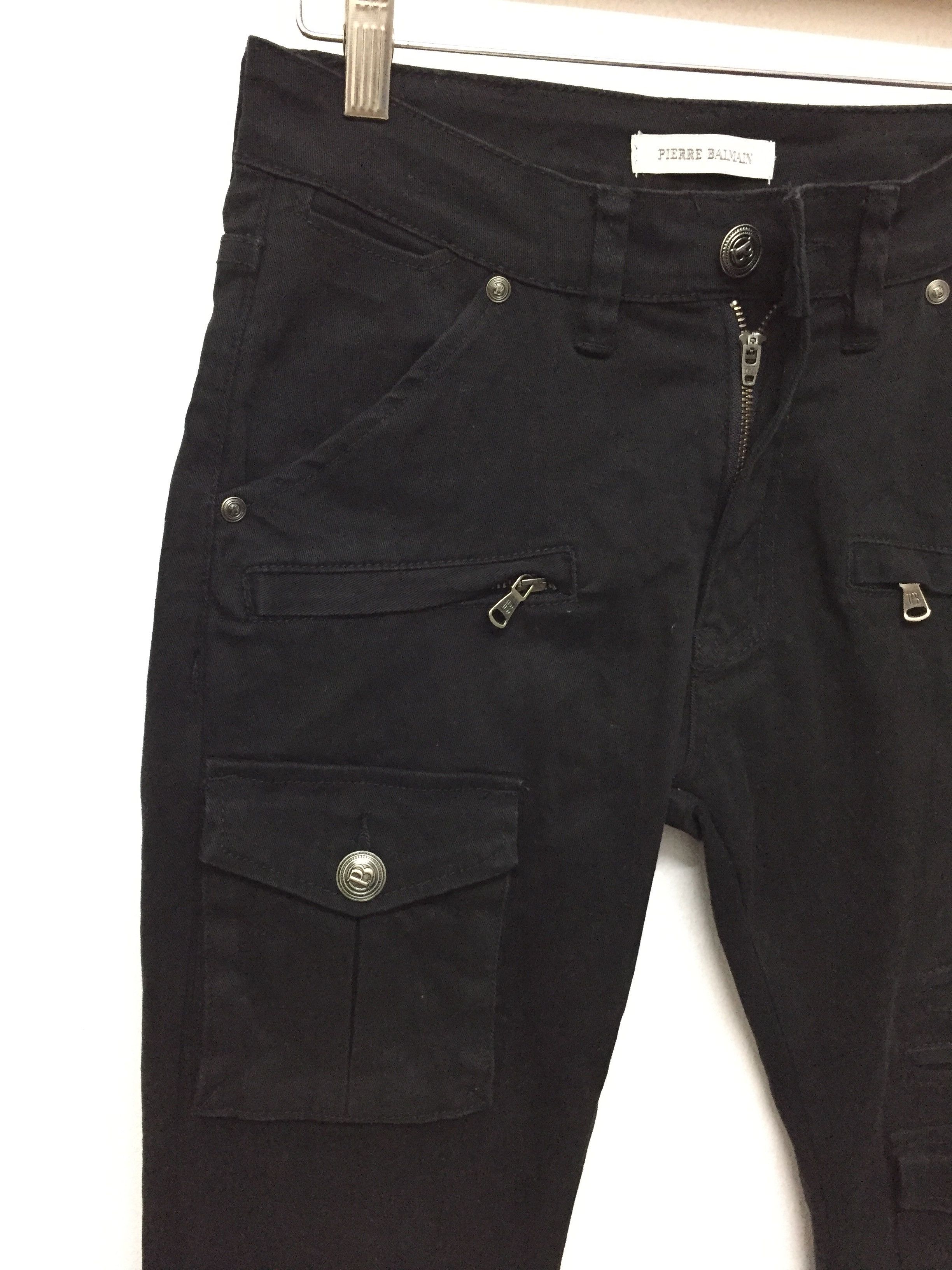 Balmain BALMAIN Bush Flap Multipocket Rider slim Ankle Zipper denim Size US 29 - 6 Thumbnail