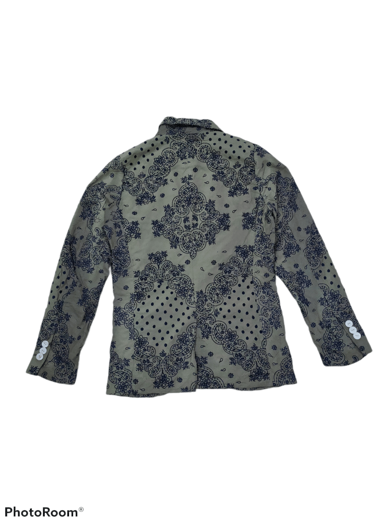 Easy Earl Life EMBROIDERED PAISLEY PATTERN COAT JACKET Size 38S - 2 Thumbnail