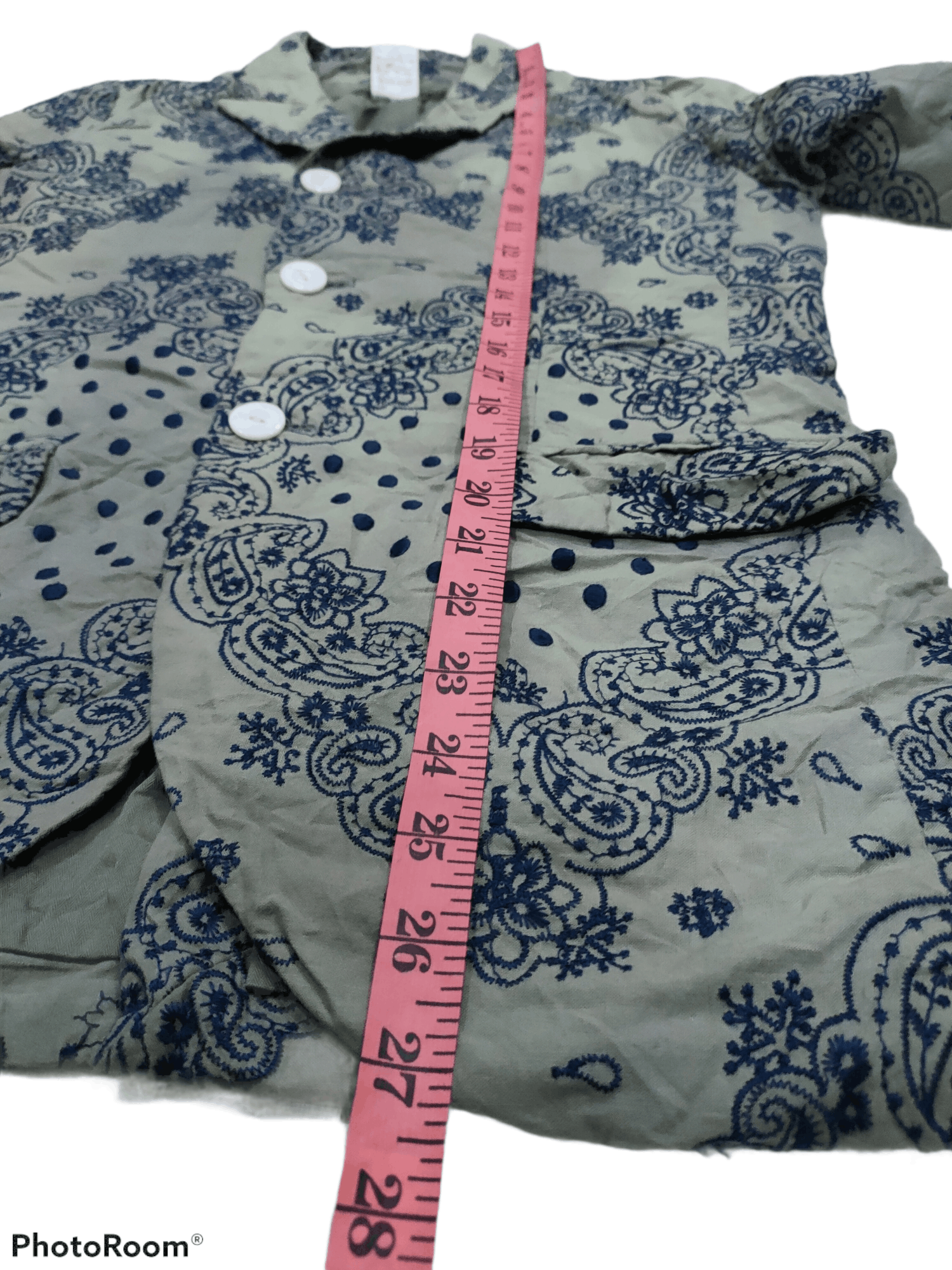 Easy Earl Life EMBROIDERED PAISLEY PATTERN COAT JACKET Size 38S - 6 Thumbnail