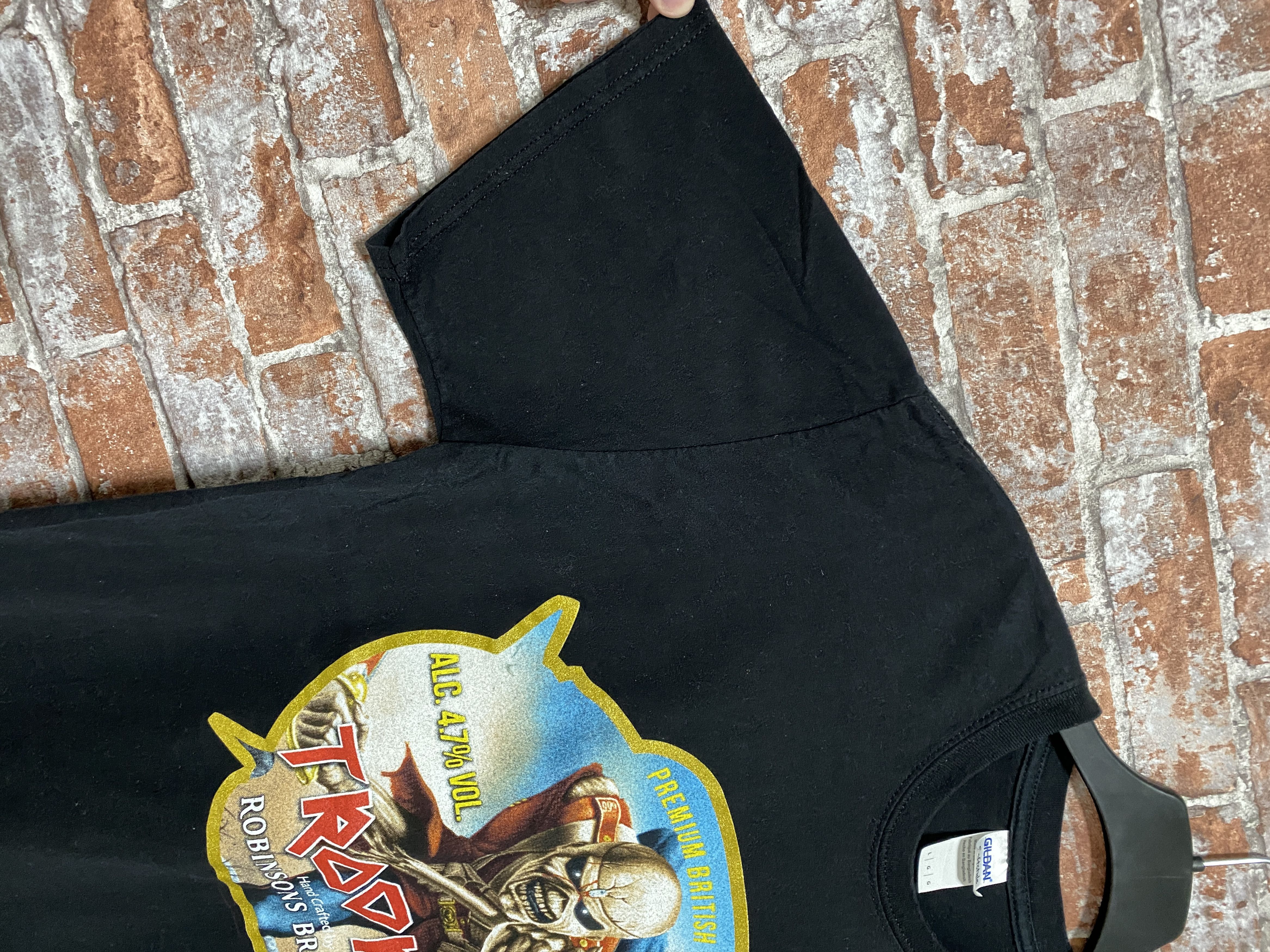 Band Tees × Iron Maiden × Vintage Iron Maiden 2010 Trooper Brewery British Tee shirt Size US L / EU 52-54 / 3 - 5 Thumbnail