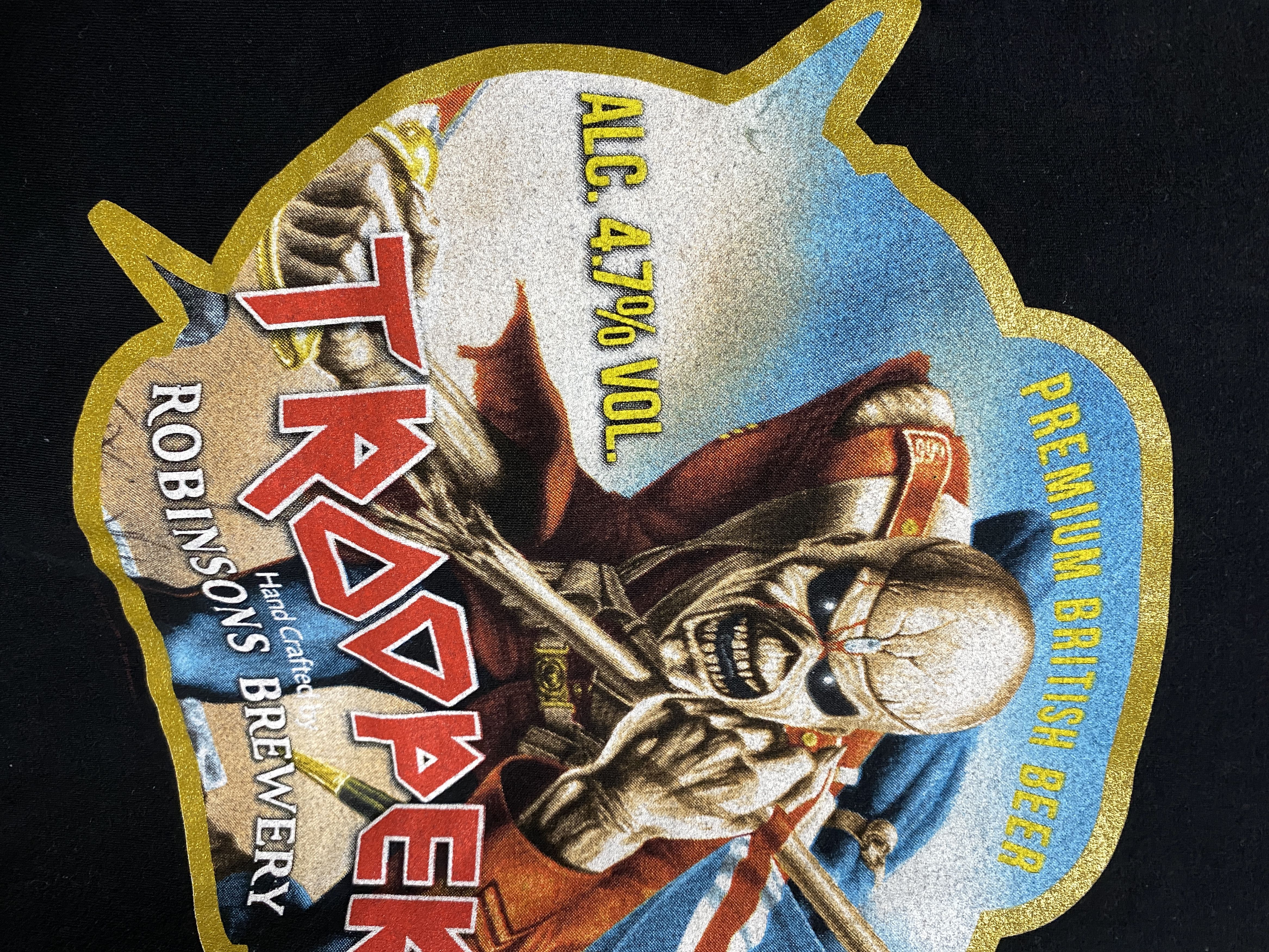 Band Tees × Iron Maiden × Vintage Iron Maiden 2010 Trooper Brewery British Tee shirt Size US L / EU 52-54 / 3 - 7 Thumbnail