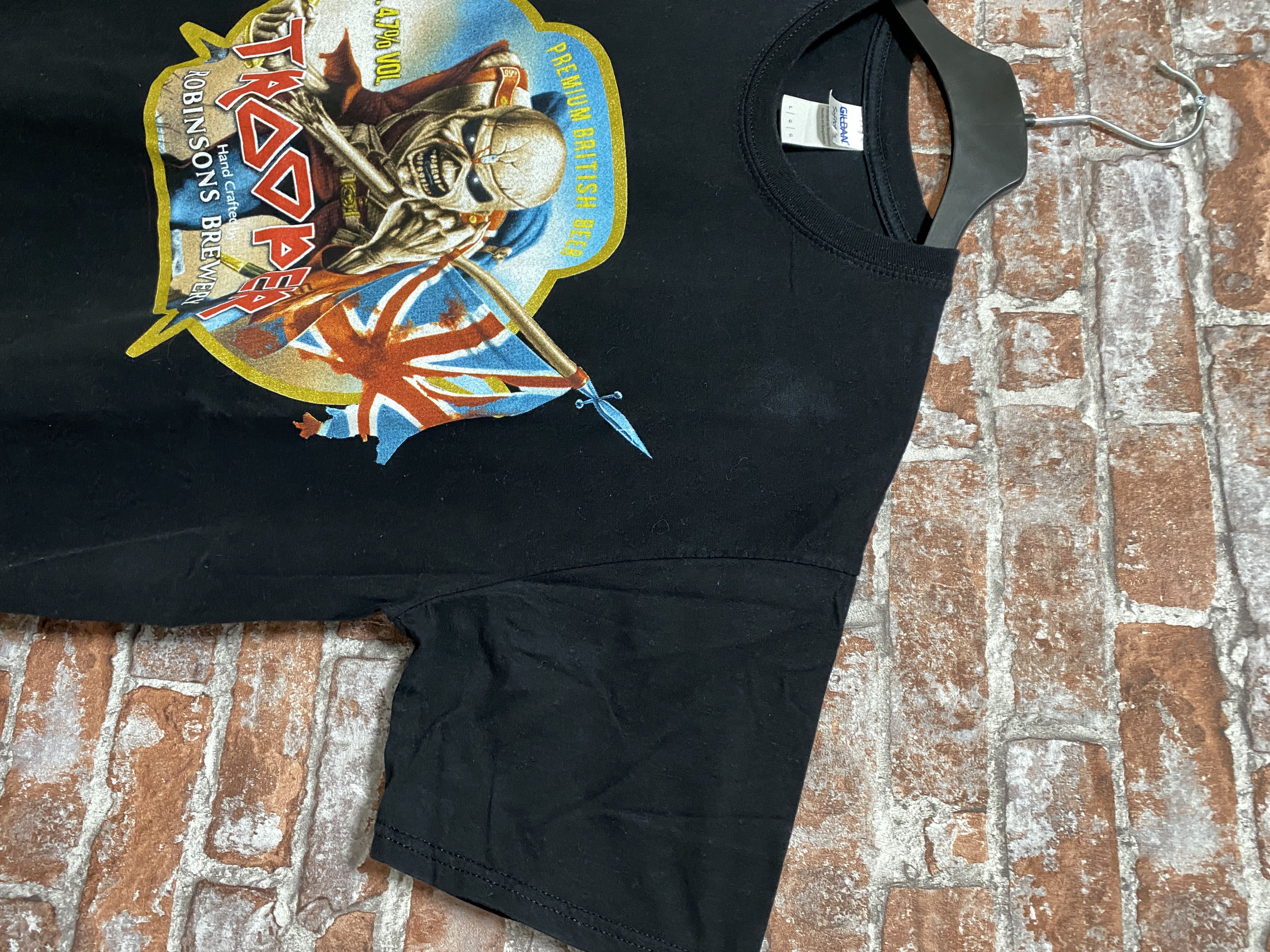 Band Tees × Iron Maiden × Vintage Iron Maiden 2010 Trooper Brewery British Tee shirt Size US L / EU 52-54 / 3 - 6 Thumbnail