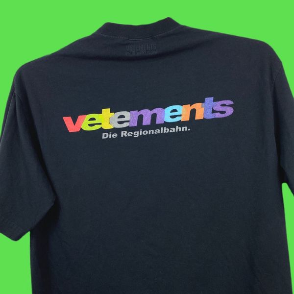 Designer 2018 Vetements Rainbow logo Tee Shirt | Grailed