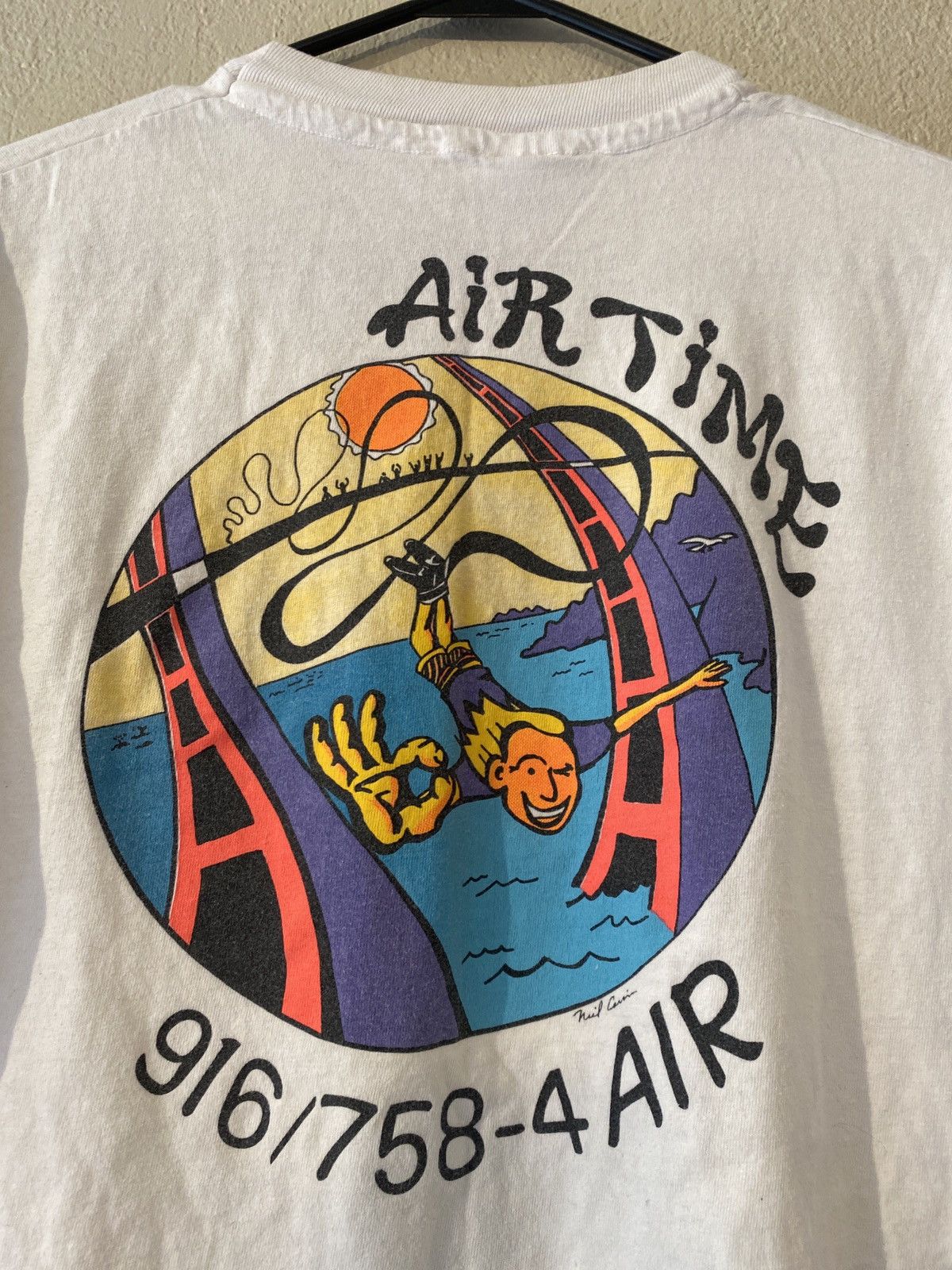 Vintage Vintage 90s Air Time Bungee! Tee Size US L / EU 52-54 / 3 - 3 Thumbnail