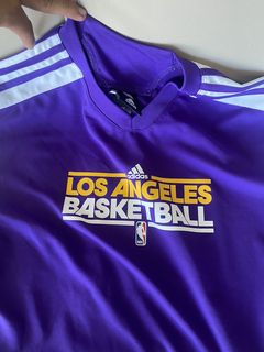 ADIDAS L.A Lakers Purple Basketball Warmup Shooting Jersey