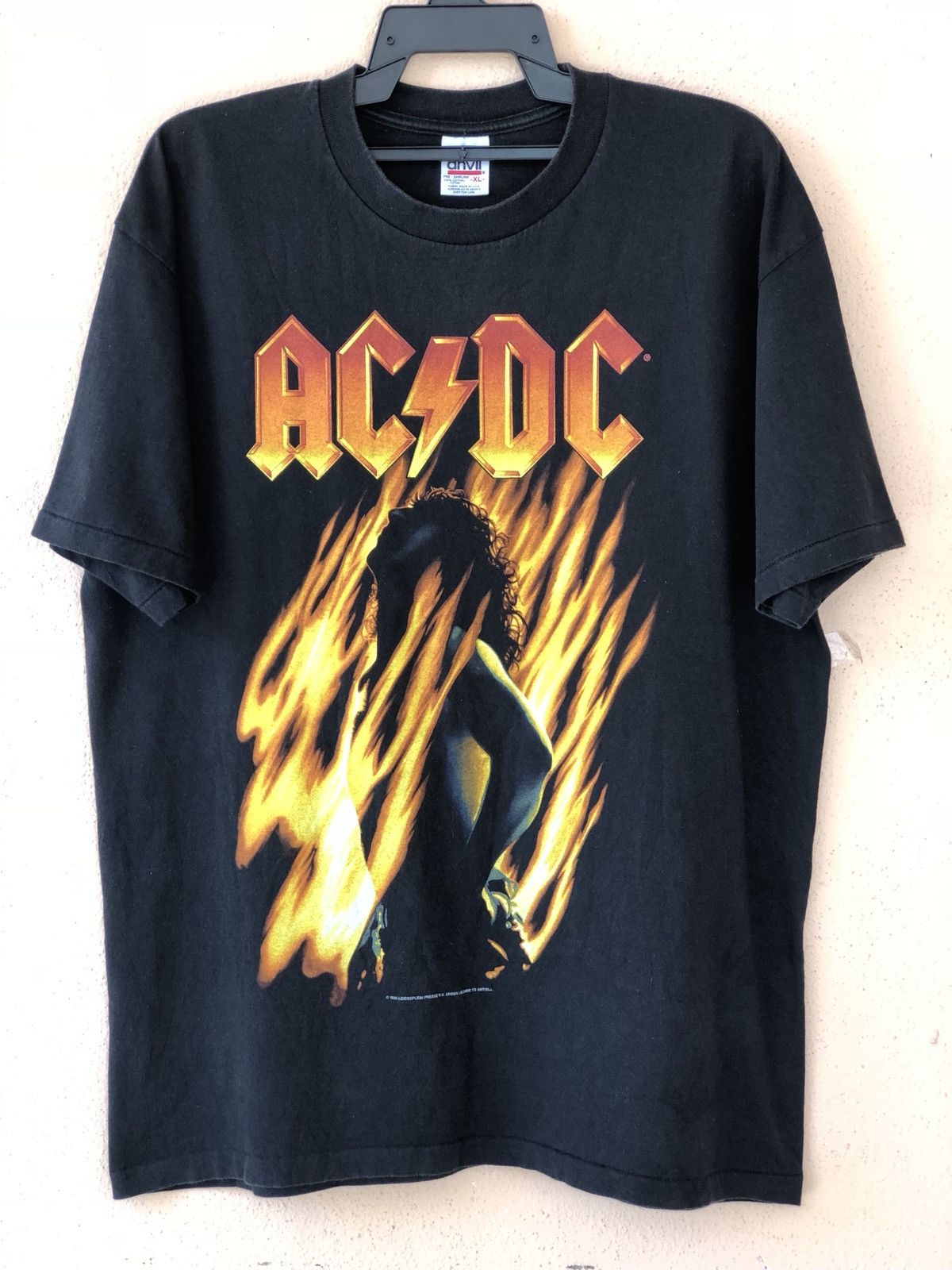 Vintage Vintage 90s AC/DC BonFire Band Promo Tee | Grailed