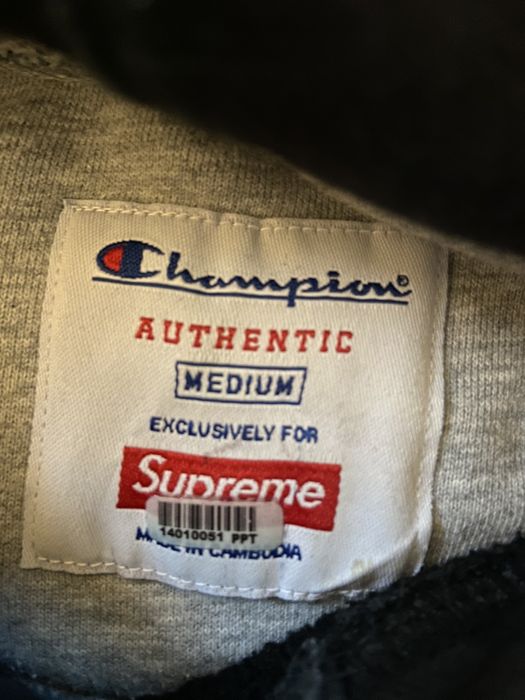 Supreme x champion hoodie legit check hot sale