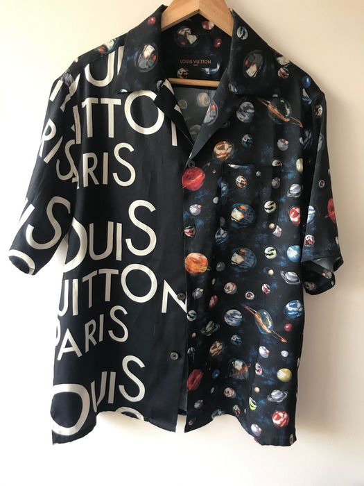 louis vuitton split hawaiian galaxy shirt