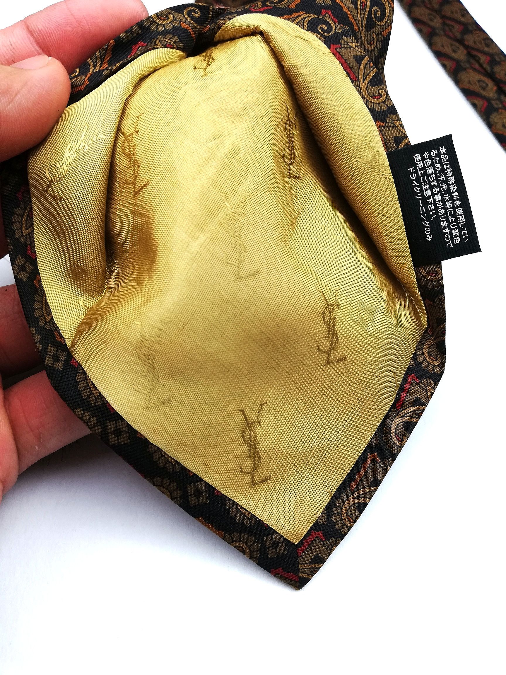 Yves Saint Laurent Yves Saint Laurent Paisley Design Mens Fashion Style Size ONE SIZE - 9 Thumbnail