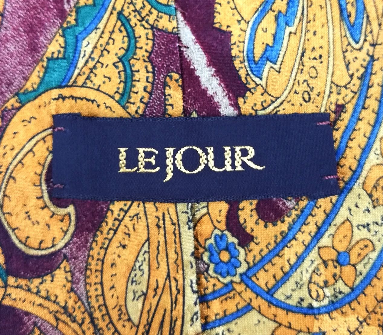 Japanese Brand Vintage Lejour Paisley's Necktie For Mens Fashion Style Size ONE SIZE - 3 Thumbnail
