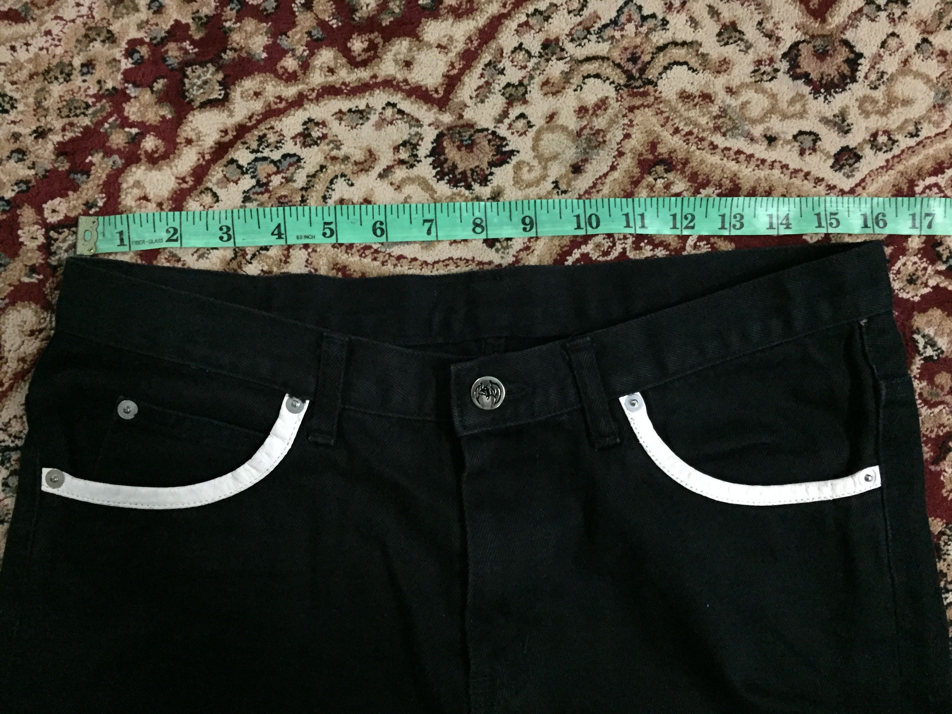 Jun Takahashi Vtg KING MOB Japanese punk black leather trim pants Size US 31 - 10 Thumbnail
