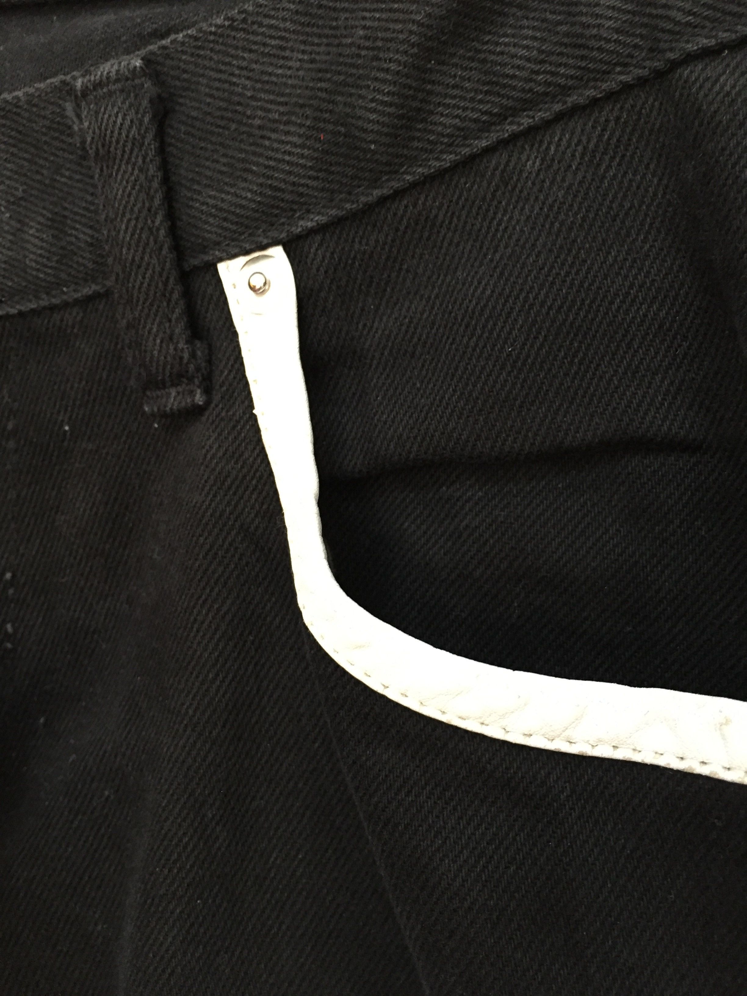 Jun Takahashi Vtg KING MOB Japanese punk black leather trim pants Size US 31 - 3 Thumbnail