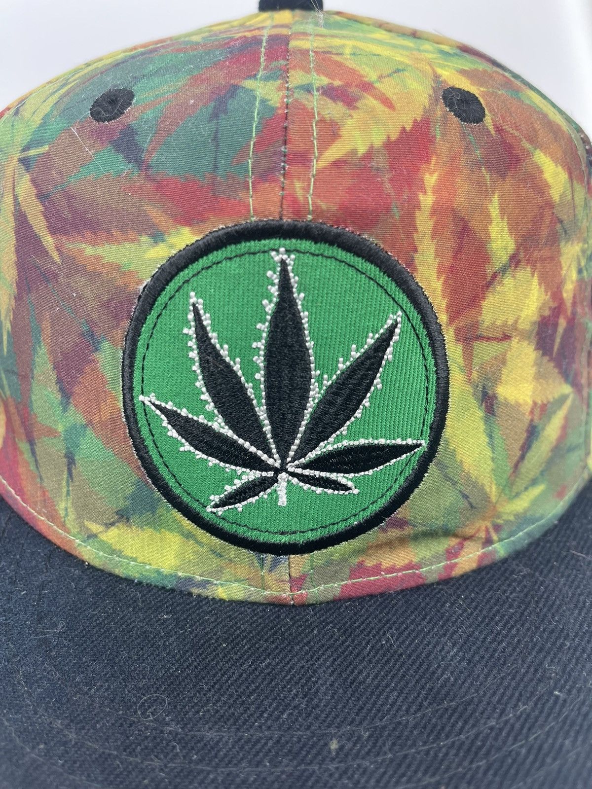 If Six Was Nine marijuana weed leaf repeat ganja rasta snapback hat Size ONE SIZE - 7 Thumbnail