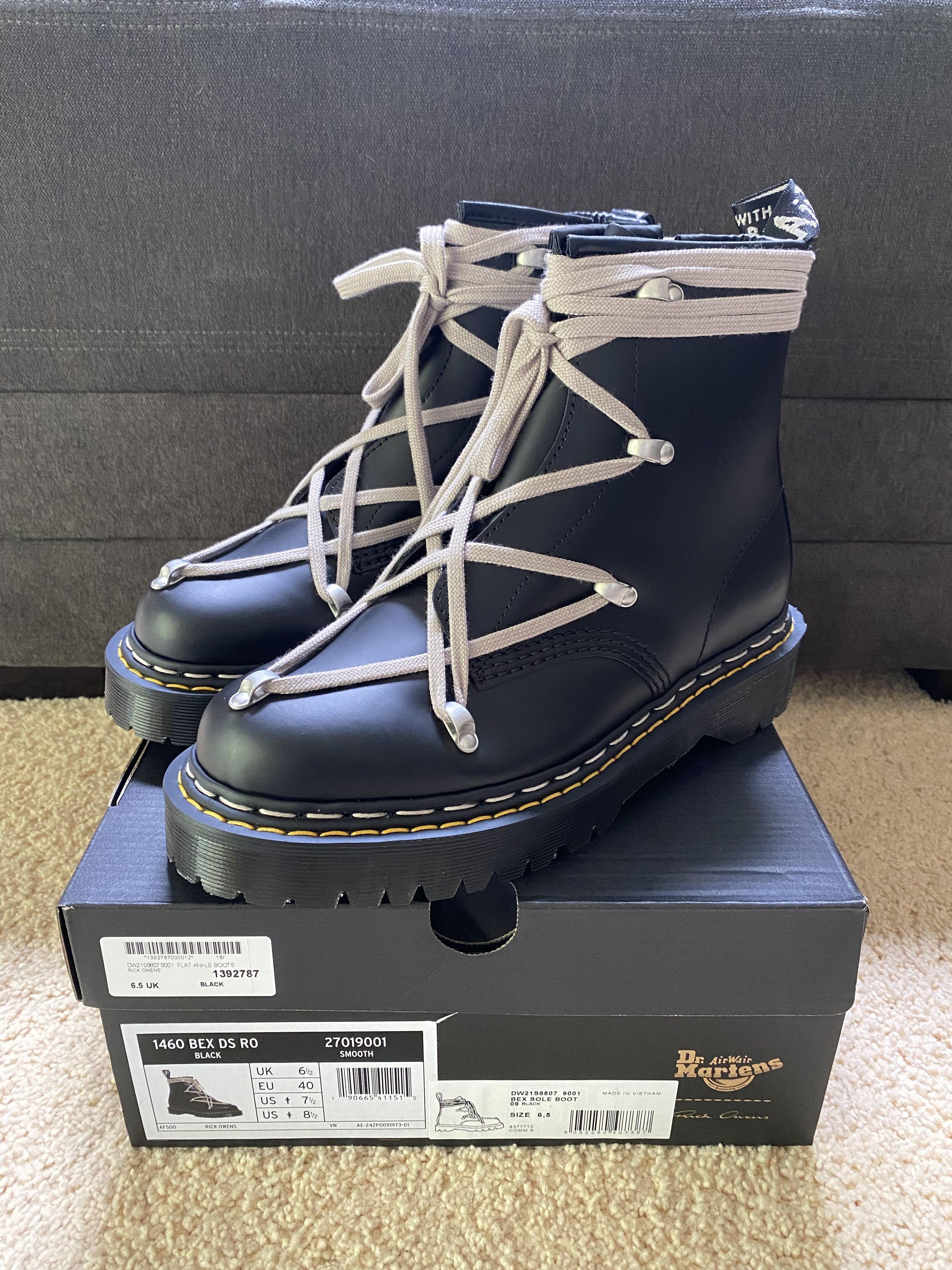 Dr. Martens × Rick Owens Rick Owens x Dr Martens 1460 Bex DS RO 