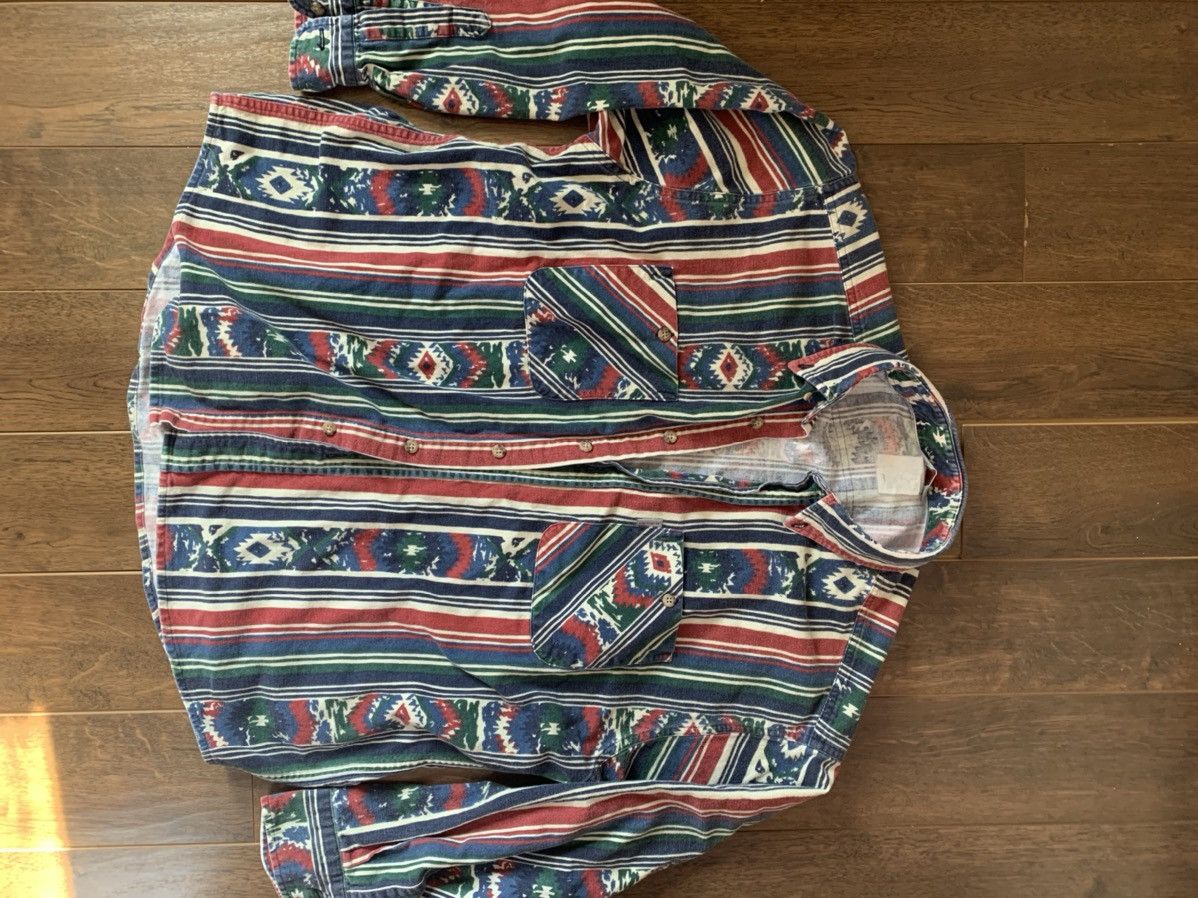 carhartt aztec vintage button up shirt