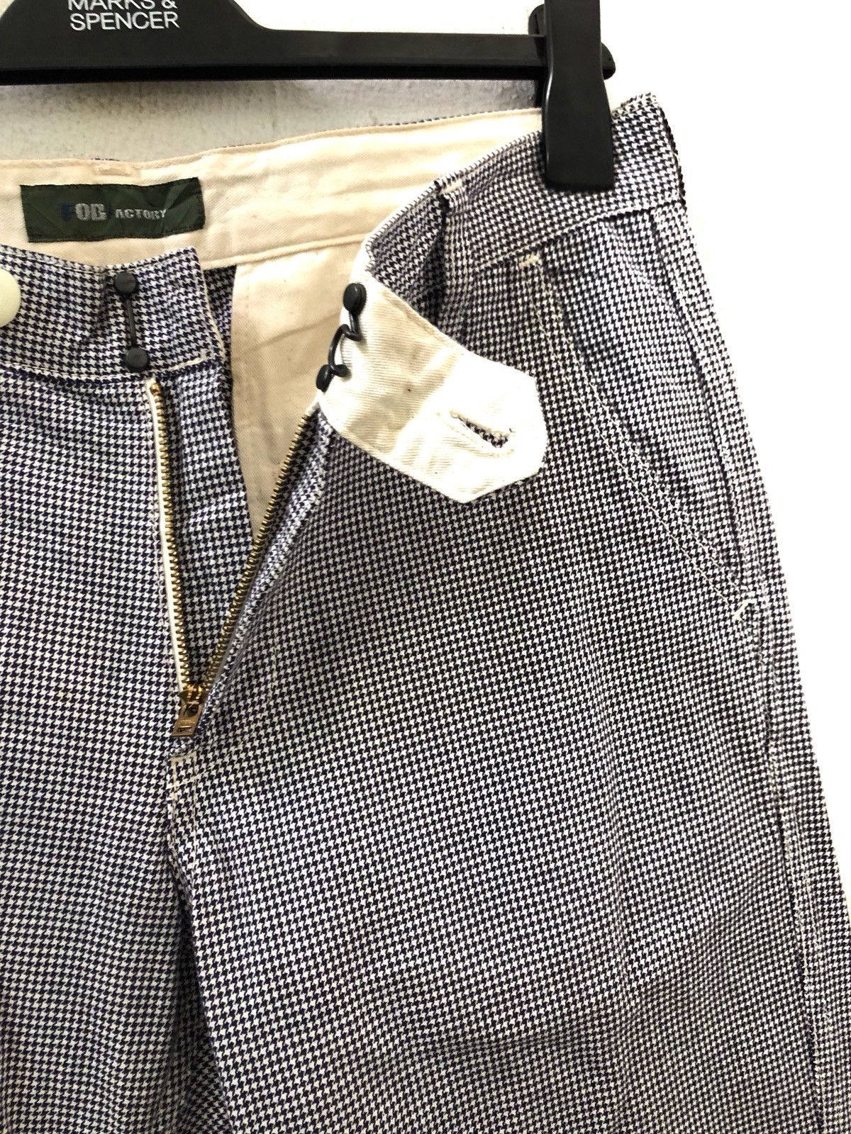 FOB Factory Fob Factory Made in Japan Houndstooth printed Pant Size US 31 - 5 Thumbnail