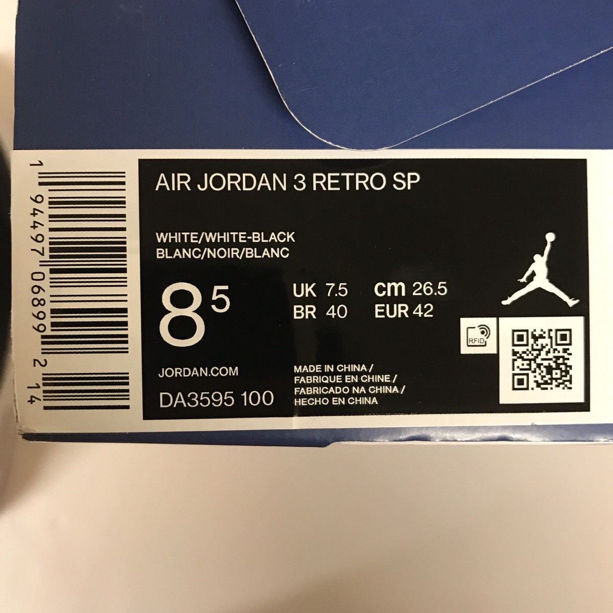 Fragment Design × Jordan Brand Fragment x Jordan 3 Size 8.5 used Size US 8.5 / EU 41-42 - 7 Thumbnail