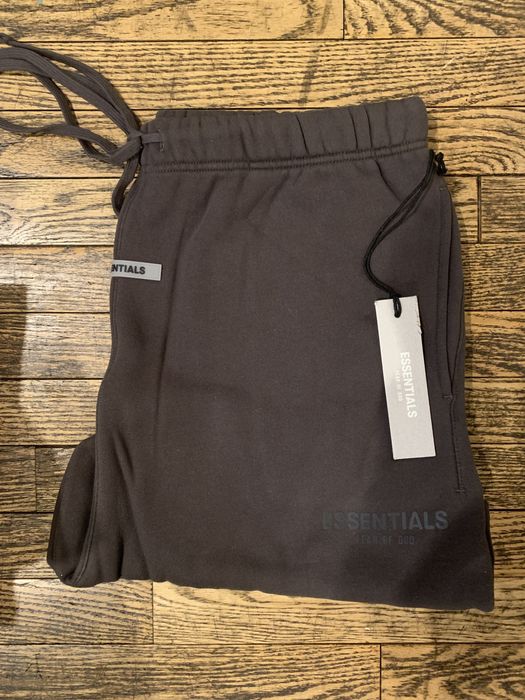 Fear of God Fear of God Essentials Weathered Black shorts | Grailed