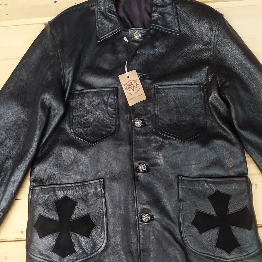 A&G Rock AMAL GUESSOUS LEATHER EMBROIDERY STERLING SILVER JACKET Size US M / EU 48-50 / 2 - 6 Thumbnail
