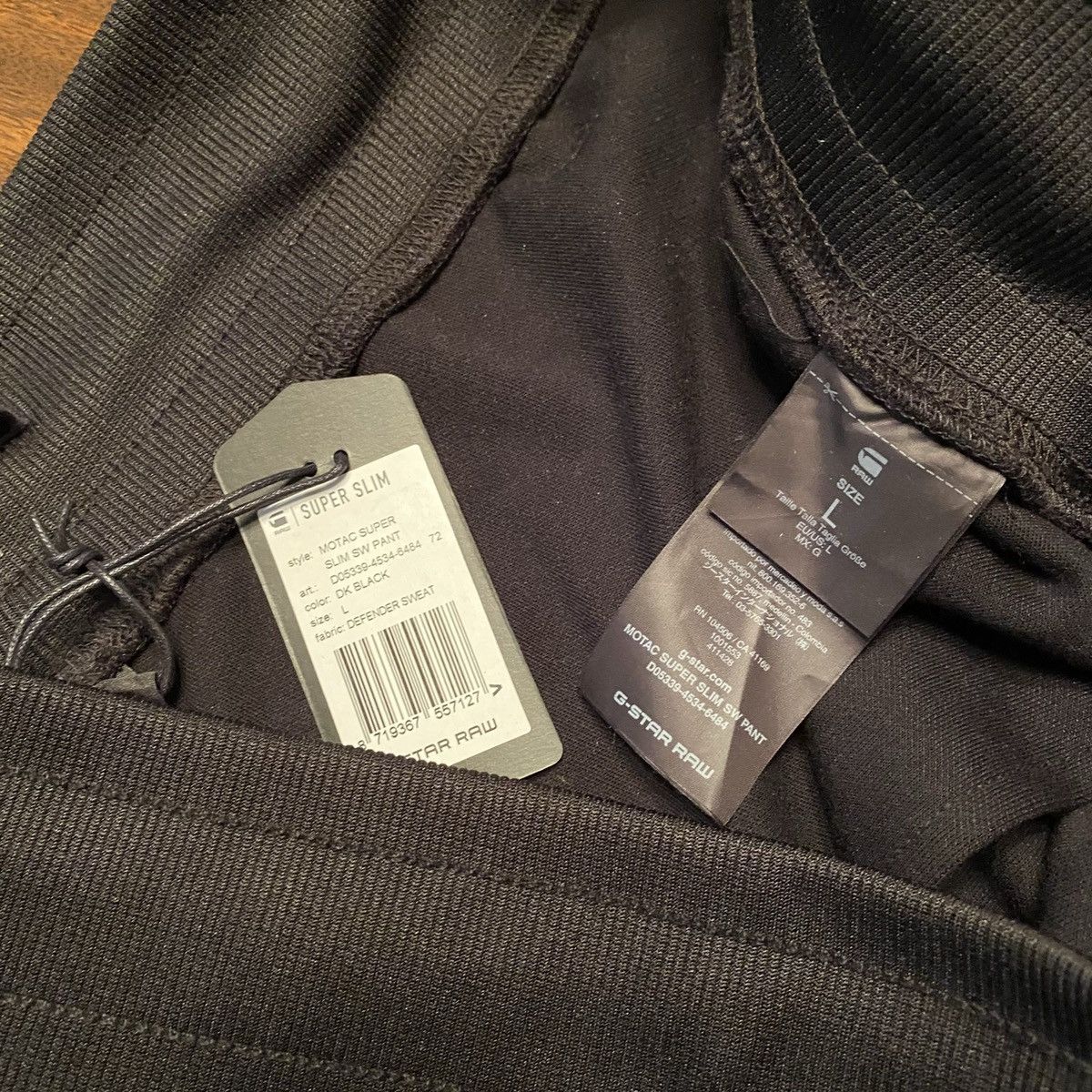 G-Star Brand NWT G Star Raw Slim-fit Black Biker Joggers Size US 34 / EU 50 - 3 Thumbnail