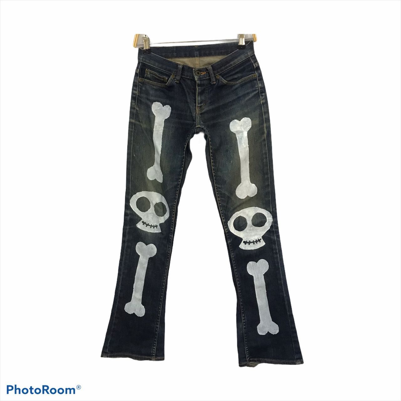 🔥 Vintage Hysteric Glamour Skeleton Art Bootcut Denim