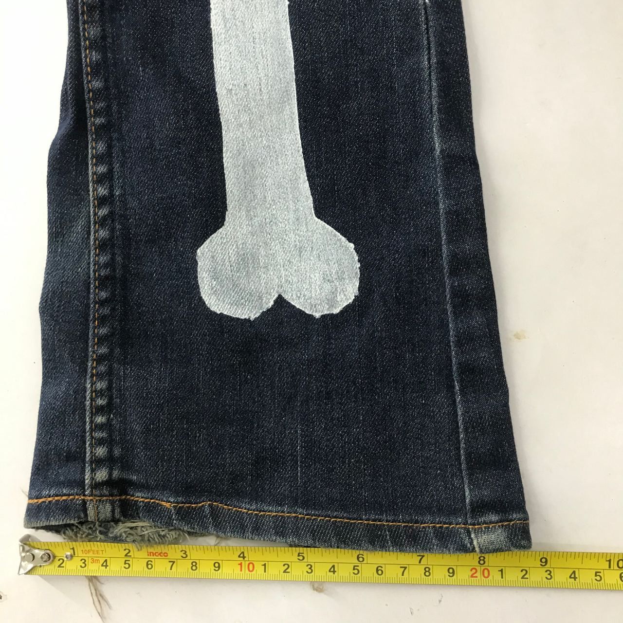 Hysteric Glamour 🔥 Vintage Hysteric Glamour Skeleton Art Bootcut Denim Size US 29 - 13 Thumbnail