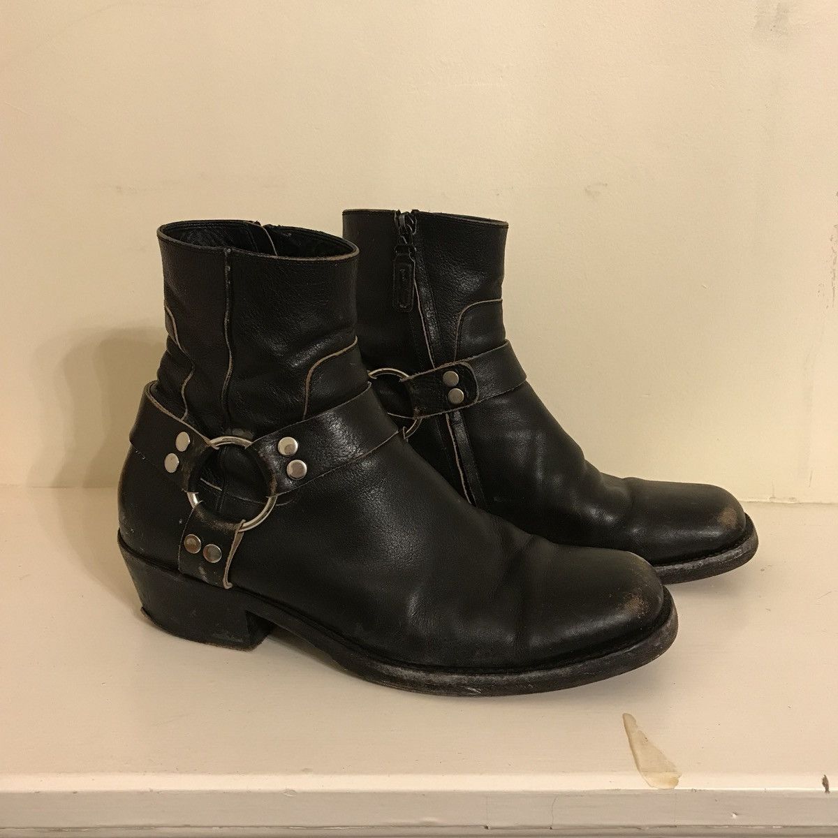 Balenciaga Distressed Harness Boots