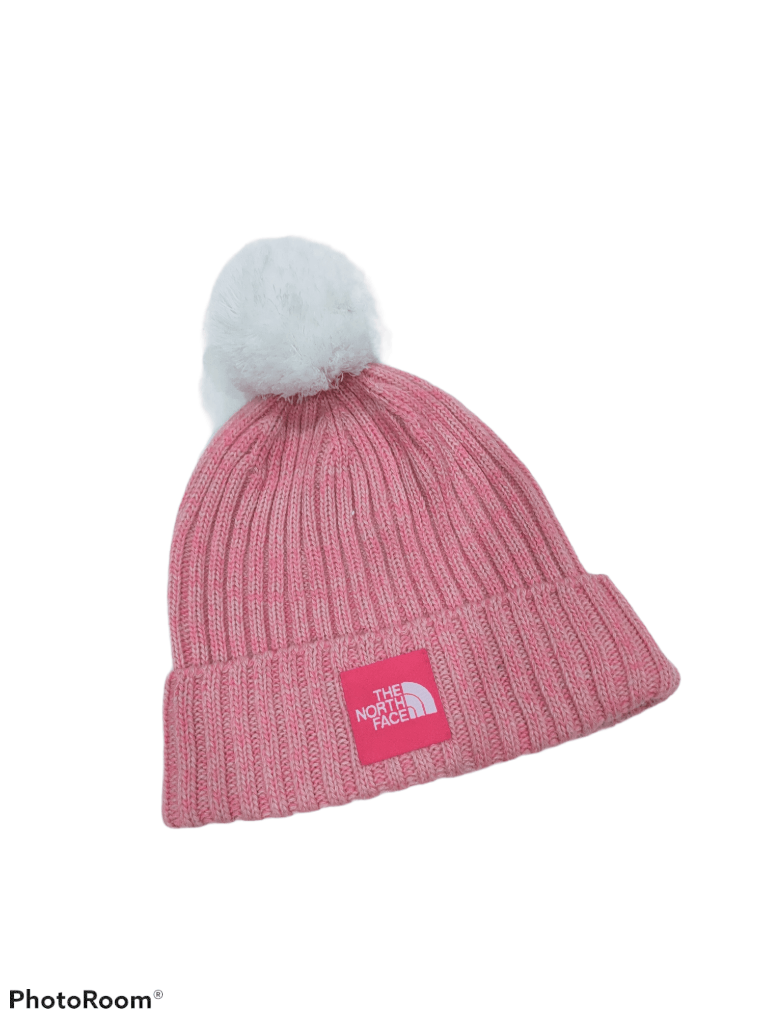 The North Face LOGO BOX POM BEANIR PINK HAT WINTER Size ONE SIZE - 1 Thumbnail
