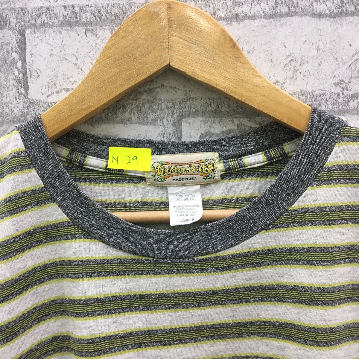 Vintage Vintage 90s Golden Britt Striped T-shirt Usa Size US L / EU 52-54 / 3 - 5 Thumbnail