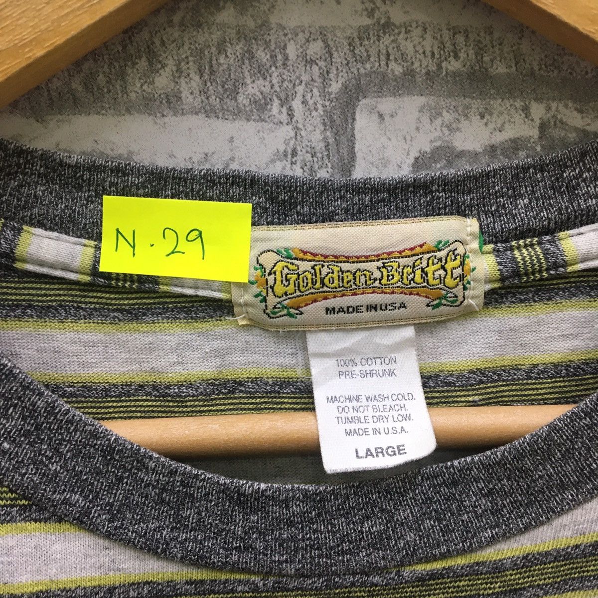 Vintage Vintage 90s Golden Britt Striped T-shirt Usa Size US L / EU 52-54 / 3 - 4 Thumbnail