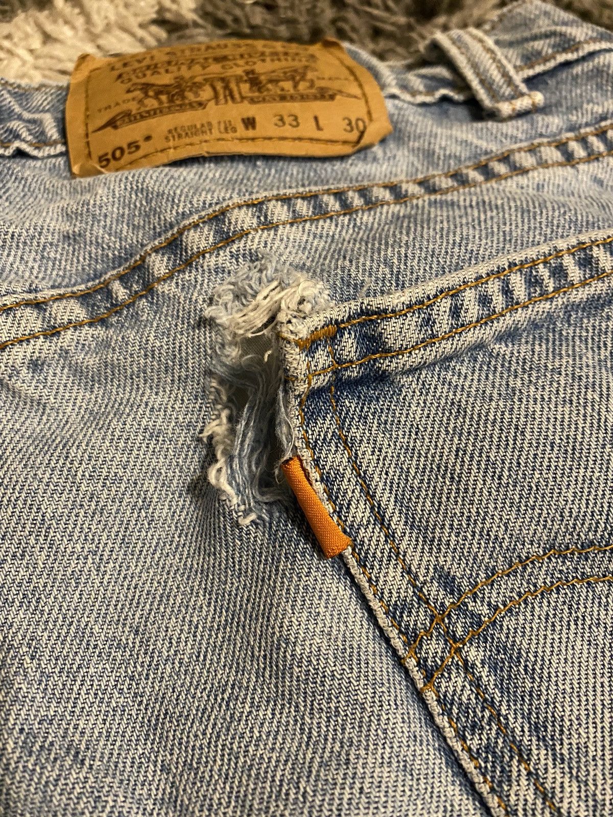 Levi's × Levi's Vintage Clothing × Vintage Vintage Orange Tag Levi 505 single R Jeans Size US 32 / EU 48 - 7 Thumbnail