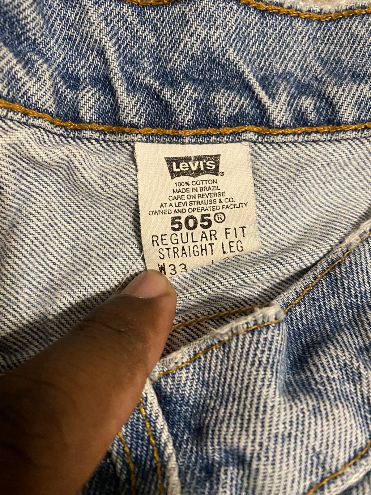 Levi's × Levi's Vintage Clothing × Vintage Vintage Orange Tag Levi 505 single R Jeans Size US 32 / EU 48 - 5 Thumbnail