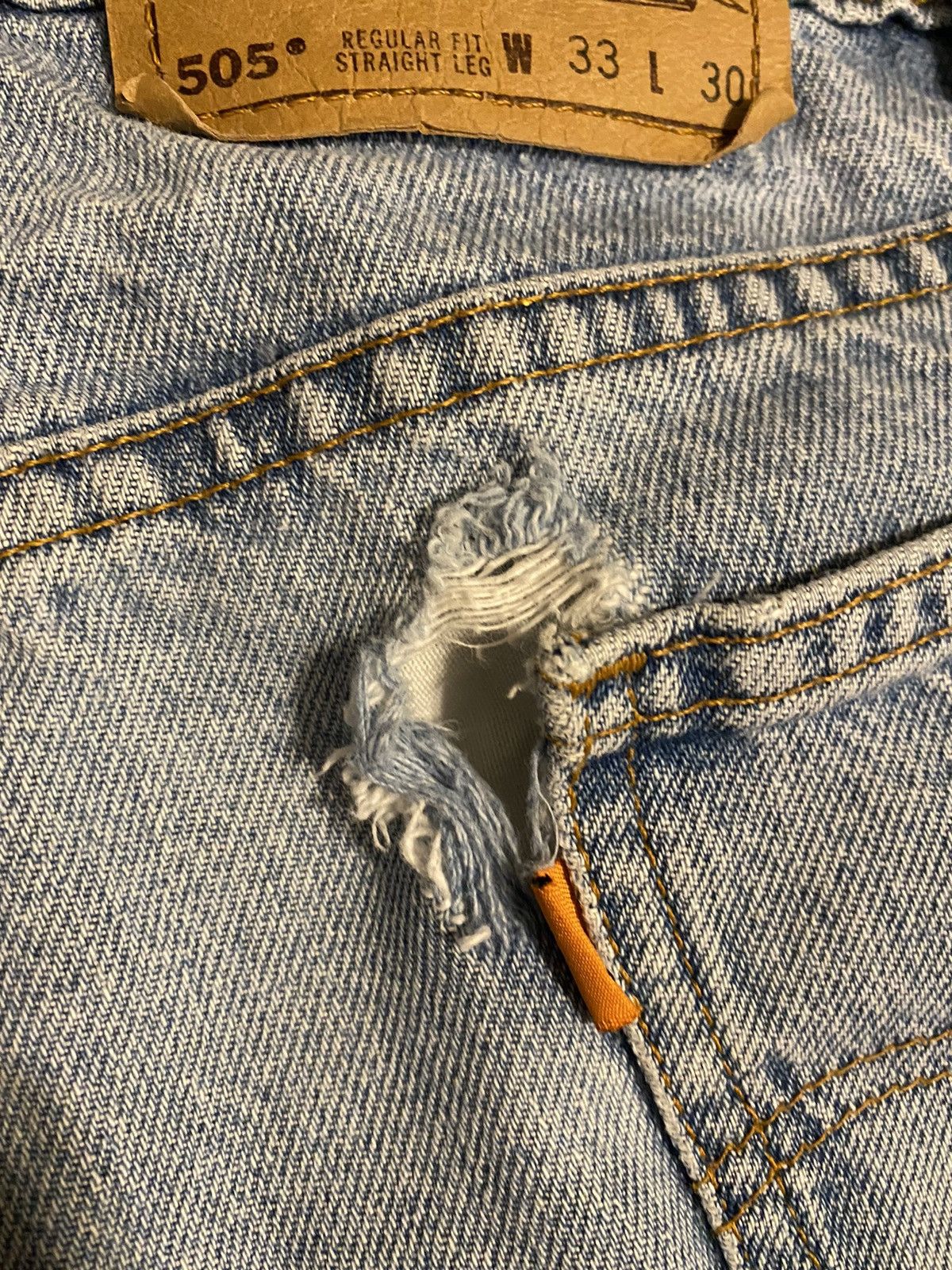 Levi's × Levi's Vintage Clothing × Vintage Vintage Orange Tag Levi 505 single R Jeans Size US 32 / EU 48 - 8 Thumbnail