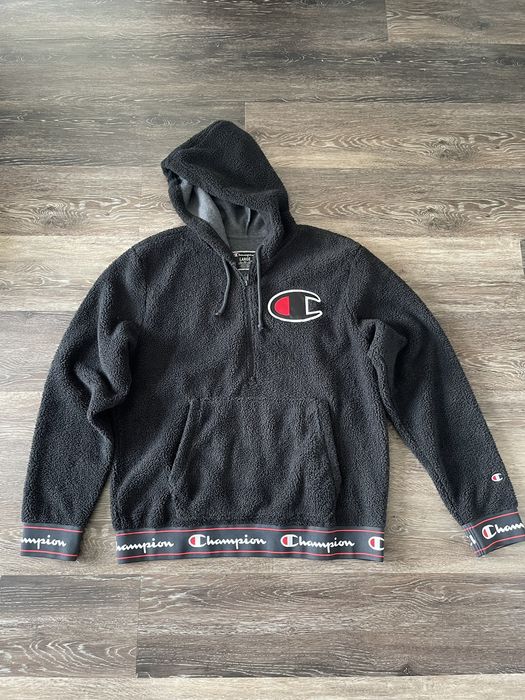 Champion big c sherpa half 2024 zipper hoodie