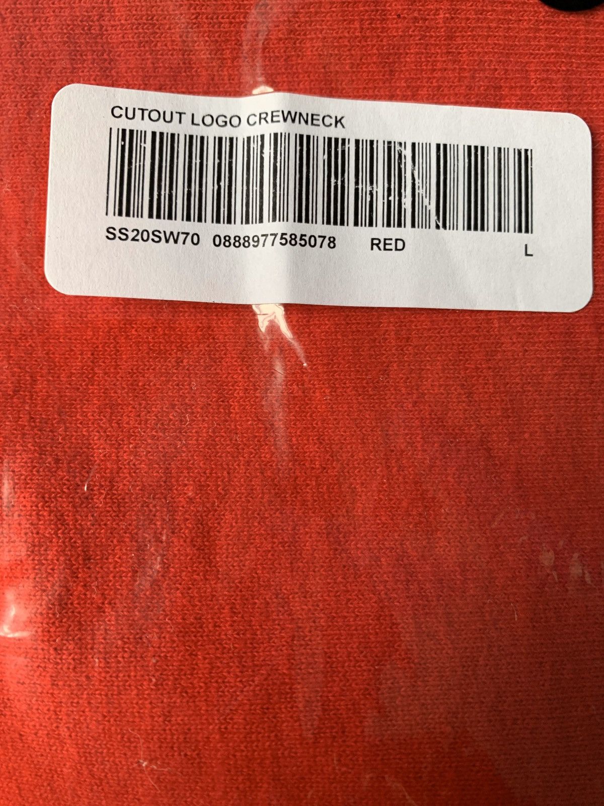 Supreme Supreme Cutout Logo Box Logo Crewneck Sweatshirt Red Large  