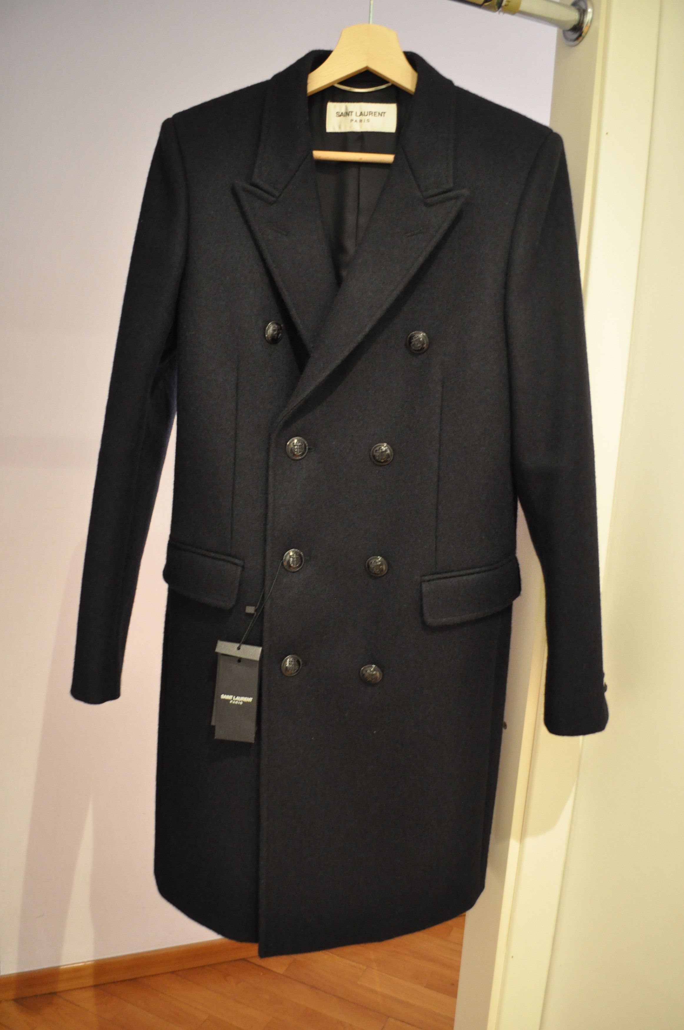 Saint Laurent Paris SLP allure wool coat Grailed