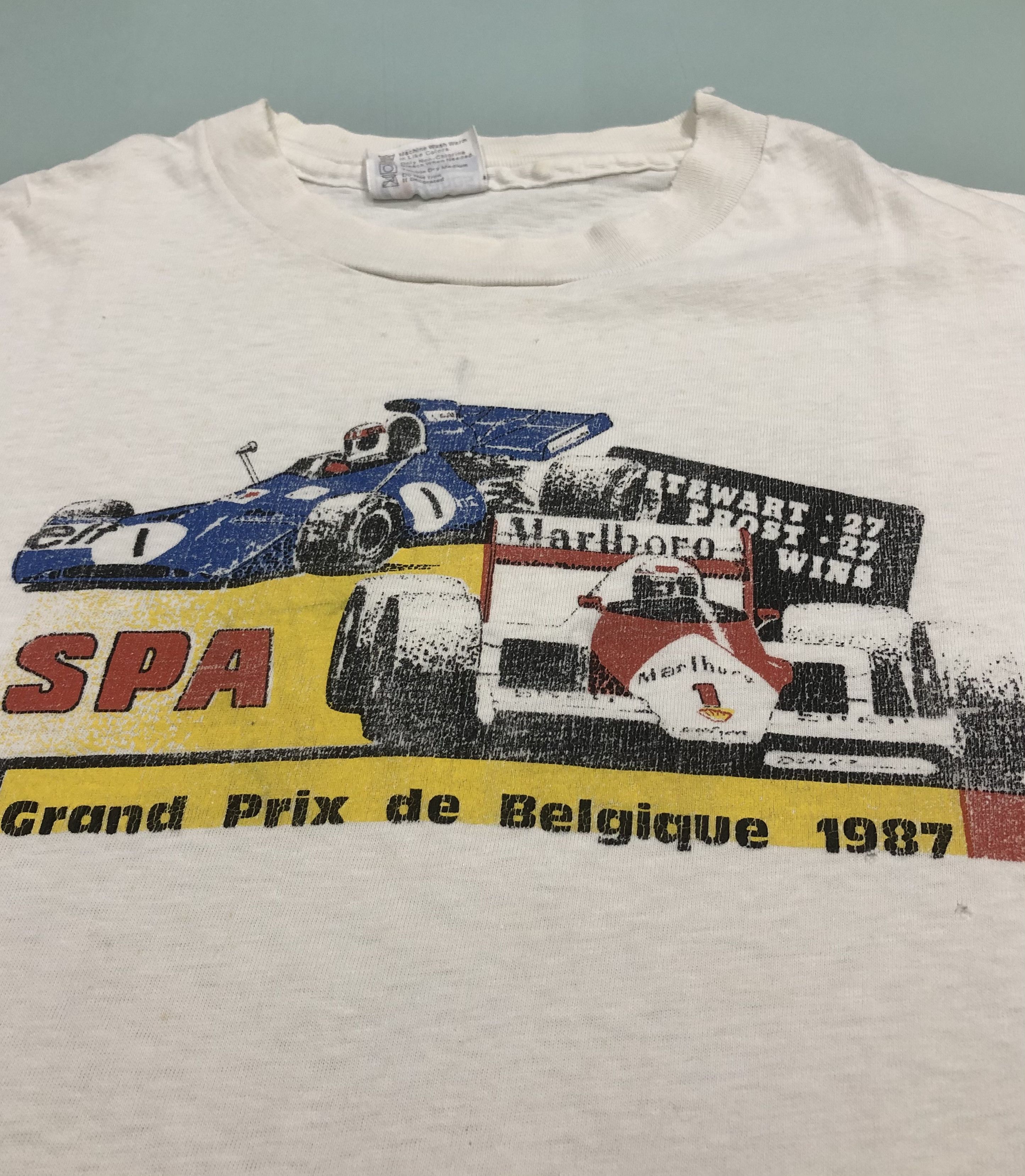 Vintage Vintage Distressed/Very Worn Grand Prix Belgique 1987 Size US L / EU 52-54 / 3 - 3 Thumbnail