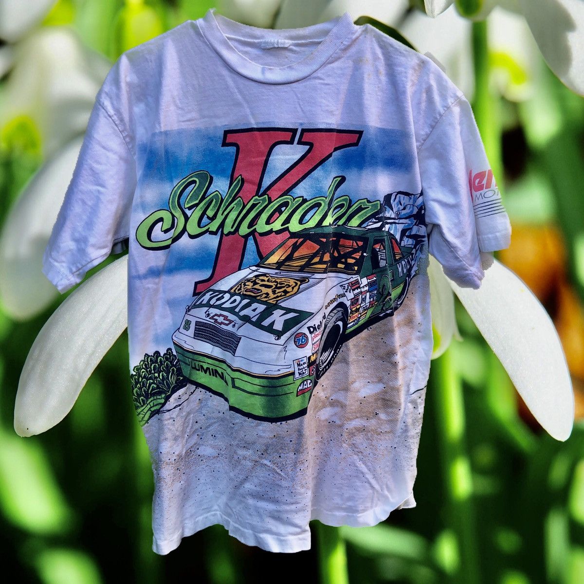 kodiak tobacco t shirt vintage 1994 NASCAR kodiak tobacco KEN SCHRADER tee shirt L