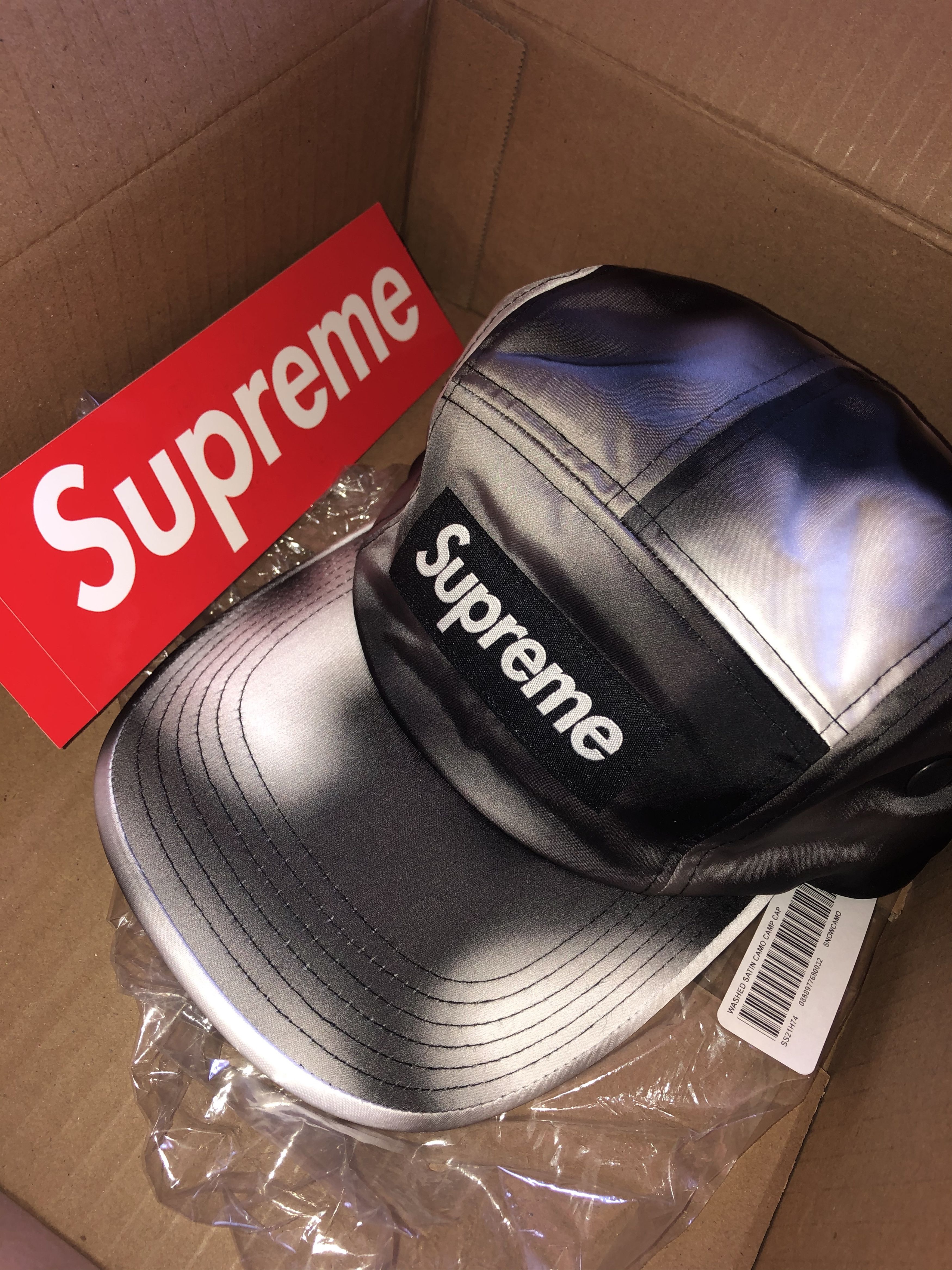 Supreme Layered Camo Camp Cap Black