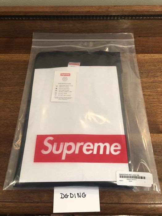 Supreme Supreme x Swarovski Box Logo Tee Black SS 19 Grailed