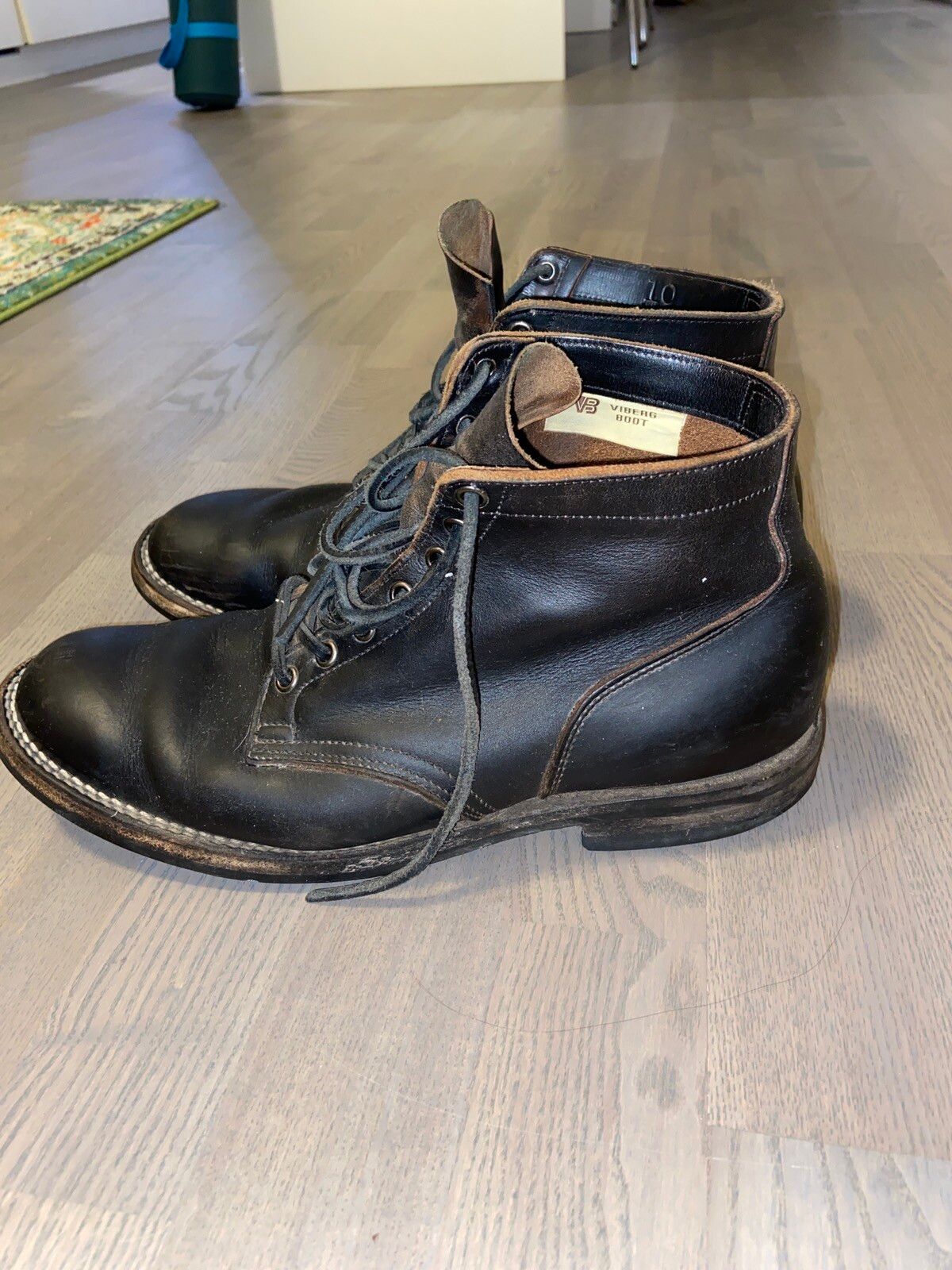 Viberg Viberg Black Leather Work Boots Size US 10 / EU 43 - 2 Preview