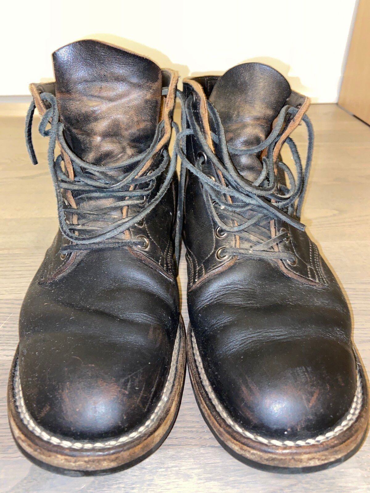 Viberg Viberg Black Leather Work Boots Size US 10 / EU 43 - 5 Thumbnail
