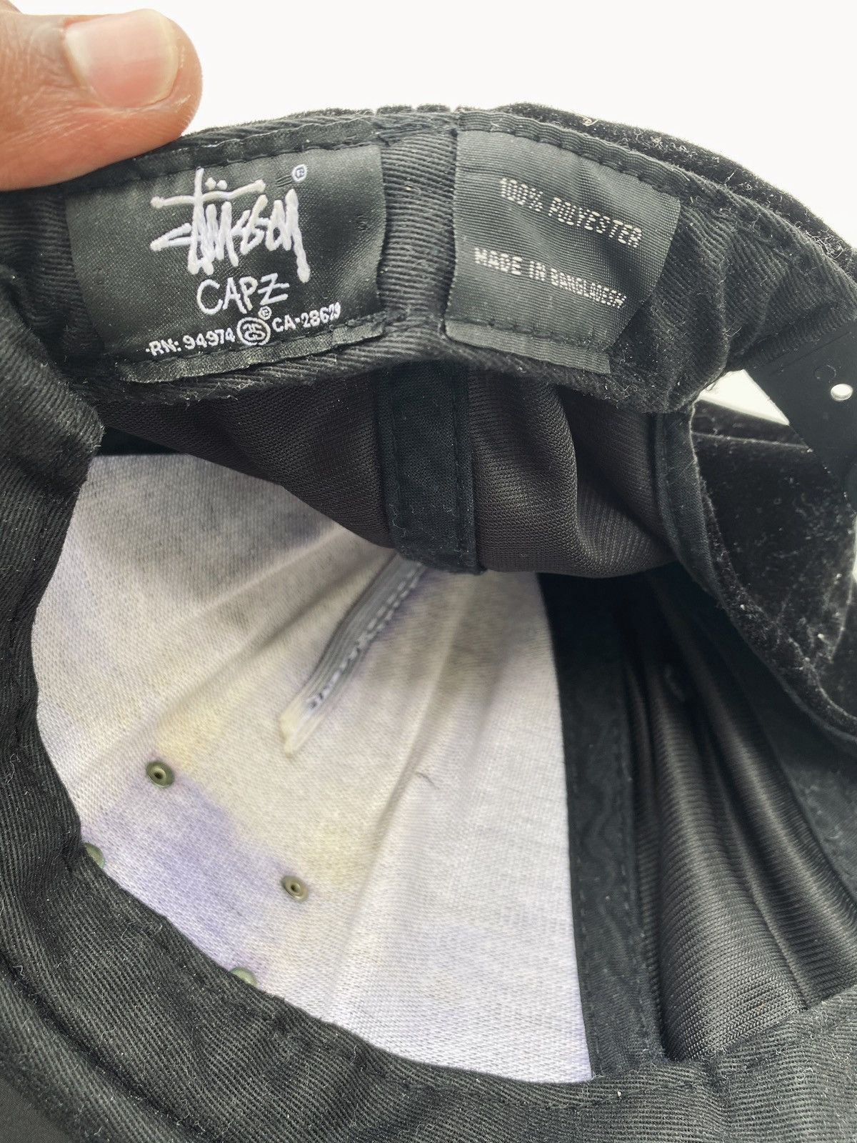 Stussy × Vintage Vintage Rare Stussy Velvet Gold plate logo hat Size ONE SIZE - 3 Thumbnail