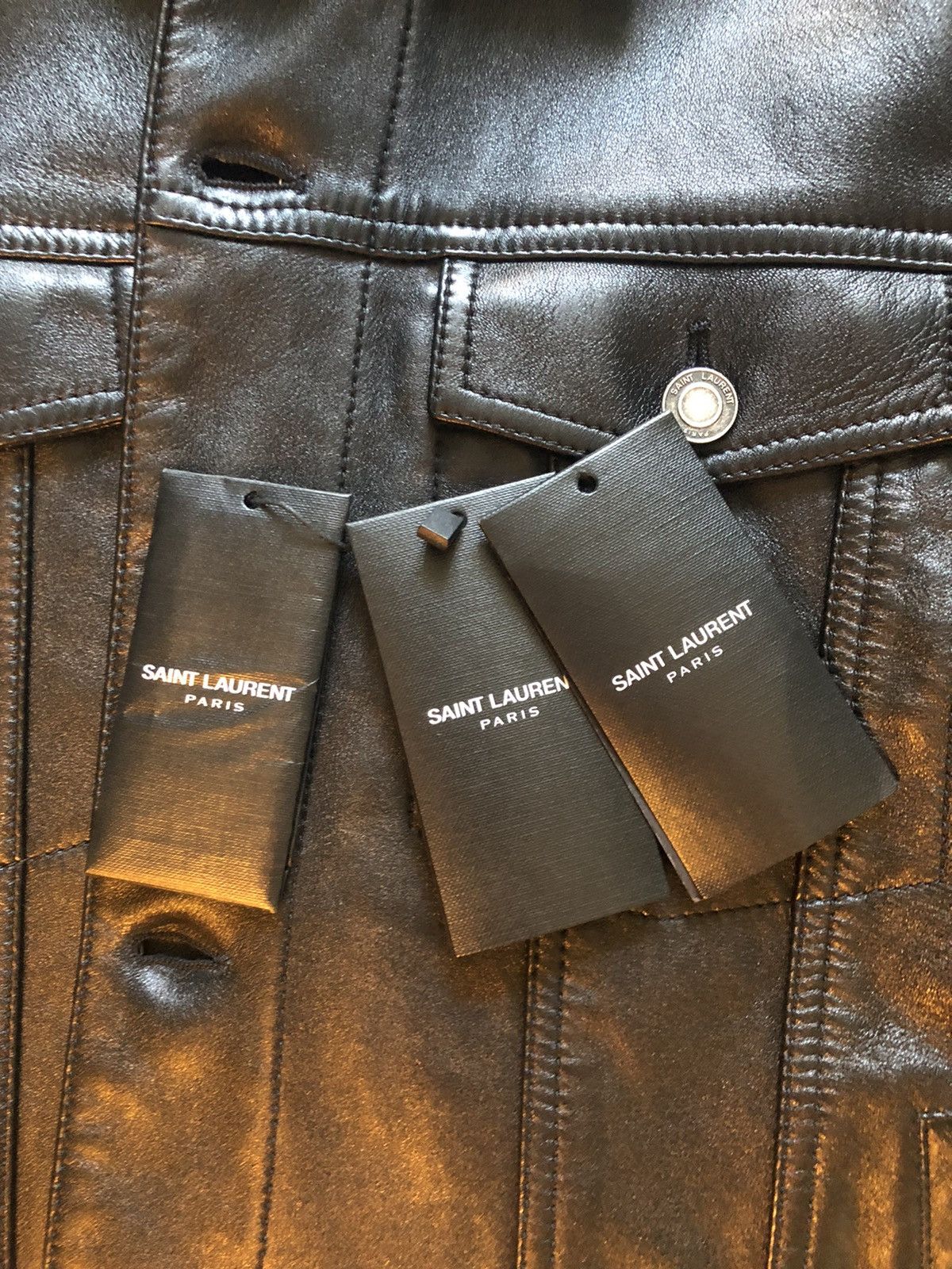Saint Laurent Paris Saint Laurent leather trucker Size US M / EU 48-50 / 2 - 5 Thumbnail