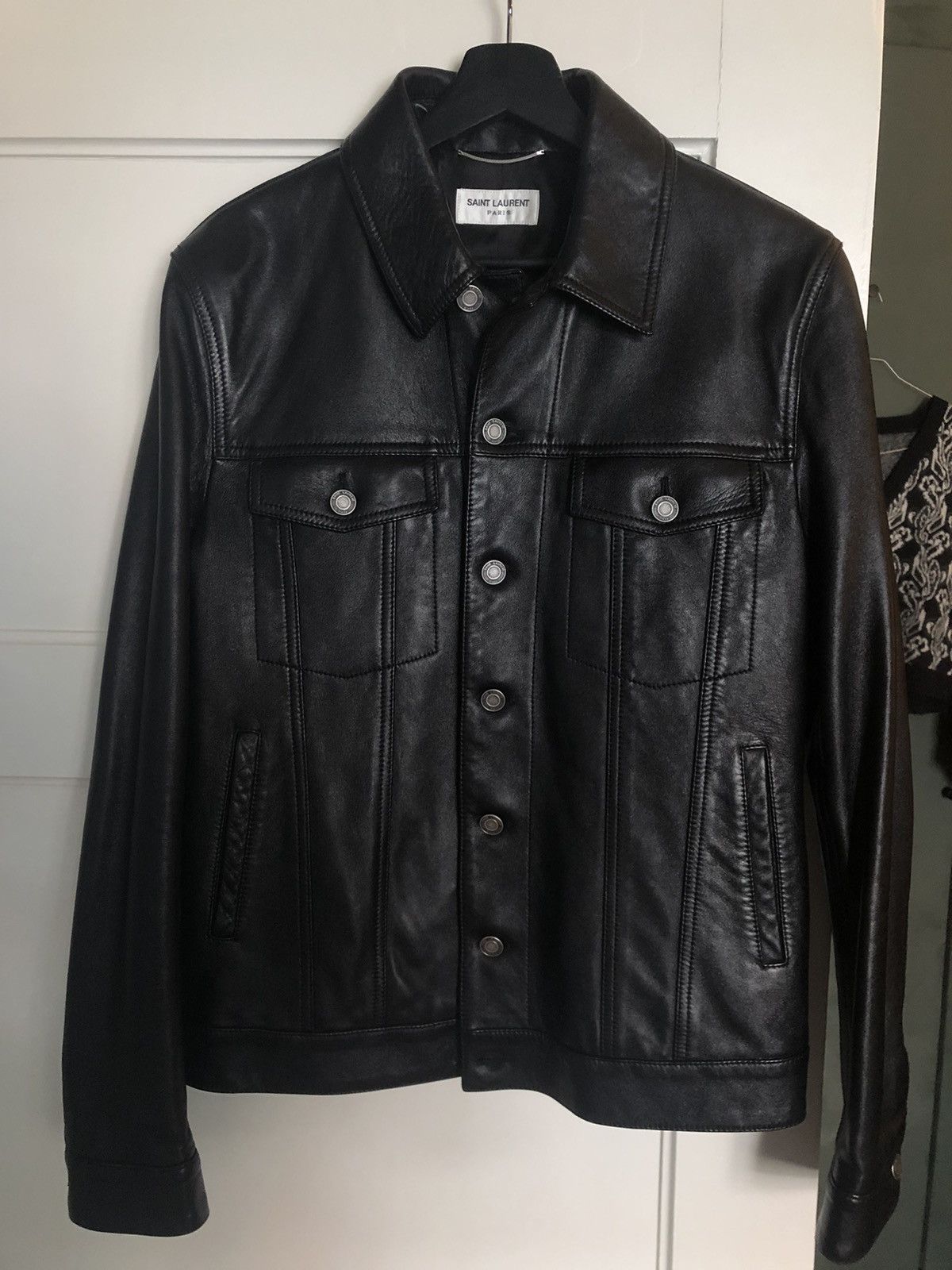 Saint Laurent Paris Saint Laurent leather trucker Size US M / EU 48-50 / 2 - 2 Thumbnail