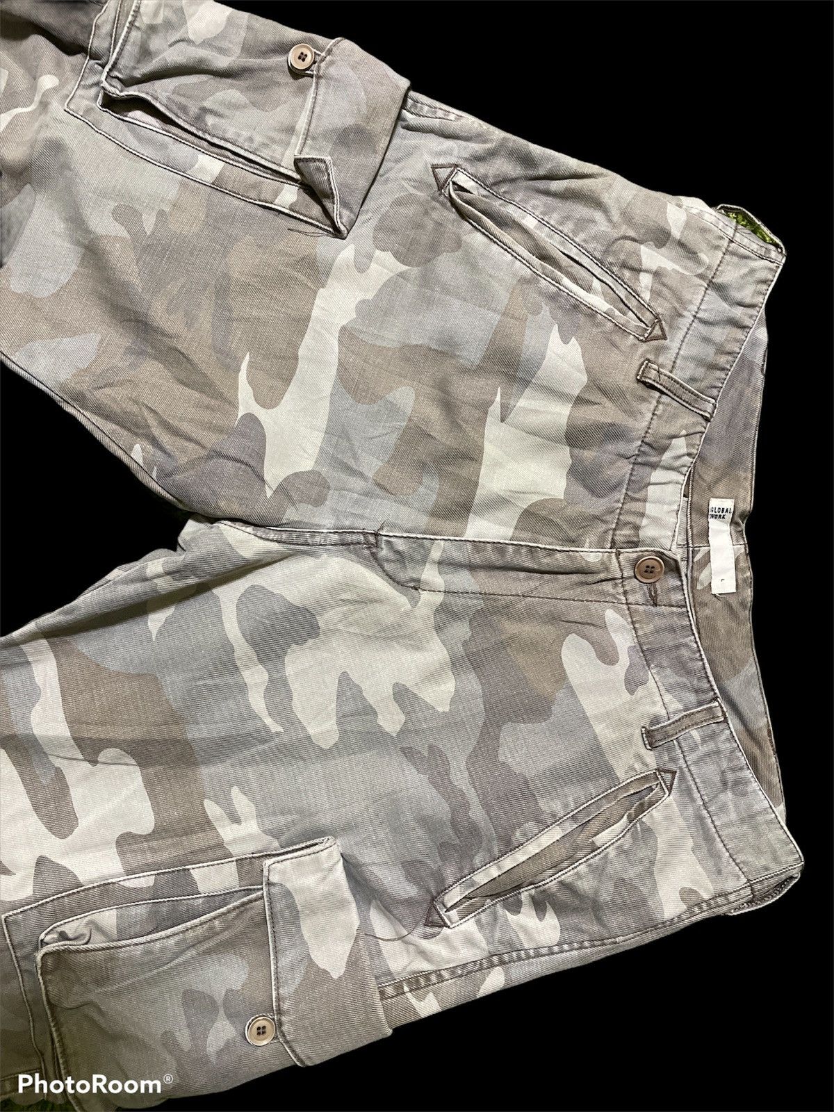 Global Work × Japanese Brand Global work Cargo Pants Camo rare Size US 34 / EU 50 - 5 Thumbnail