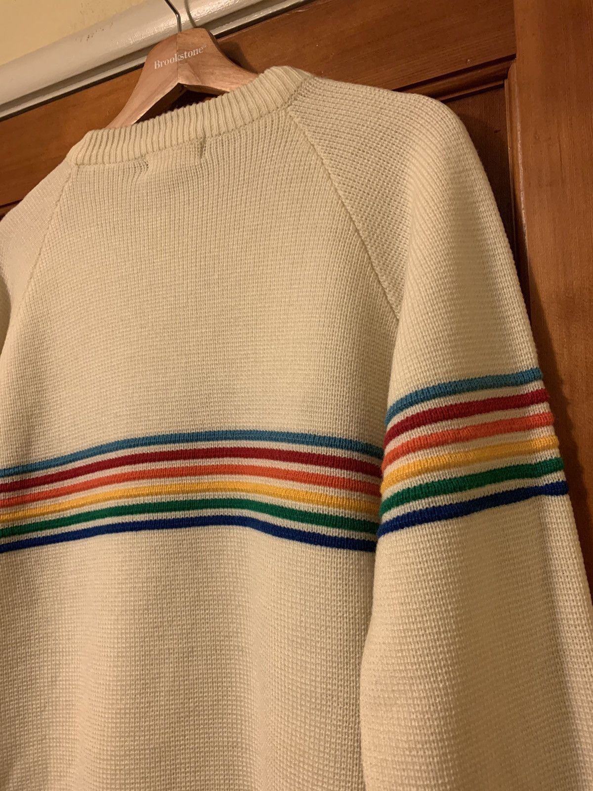 Vintage *RARE* Vintage Mervyn’s Embroidered Knit Rainbow Sweater Size US L / EU 52-54 / 3 - 6 Thumbnail