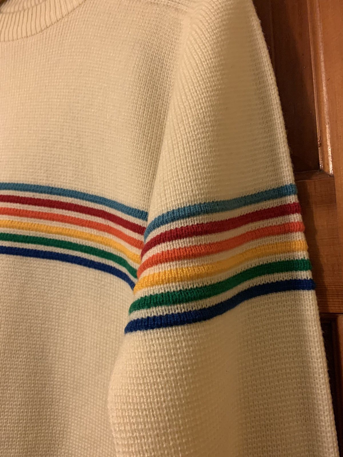 Vintage *RARE* Vintage Mervyn’s Embroidered Knit Rainbow Sweater Size US L / EU 52-54 / 3 - 4 Thumbnail
