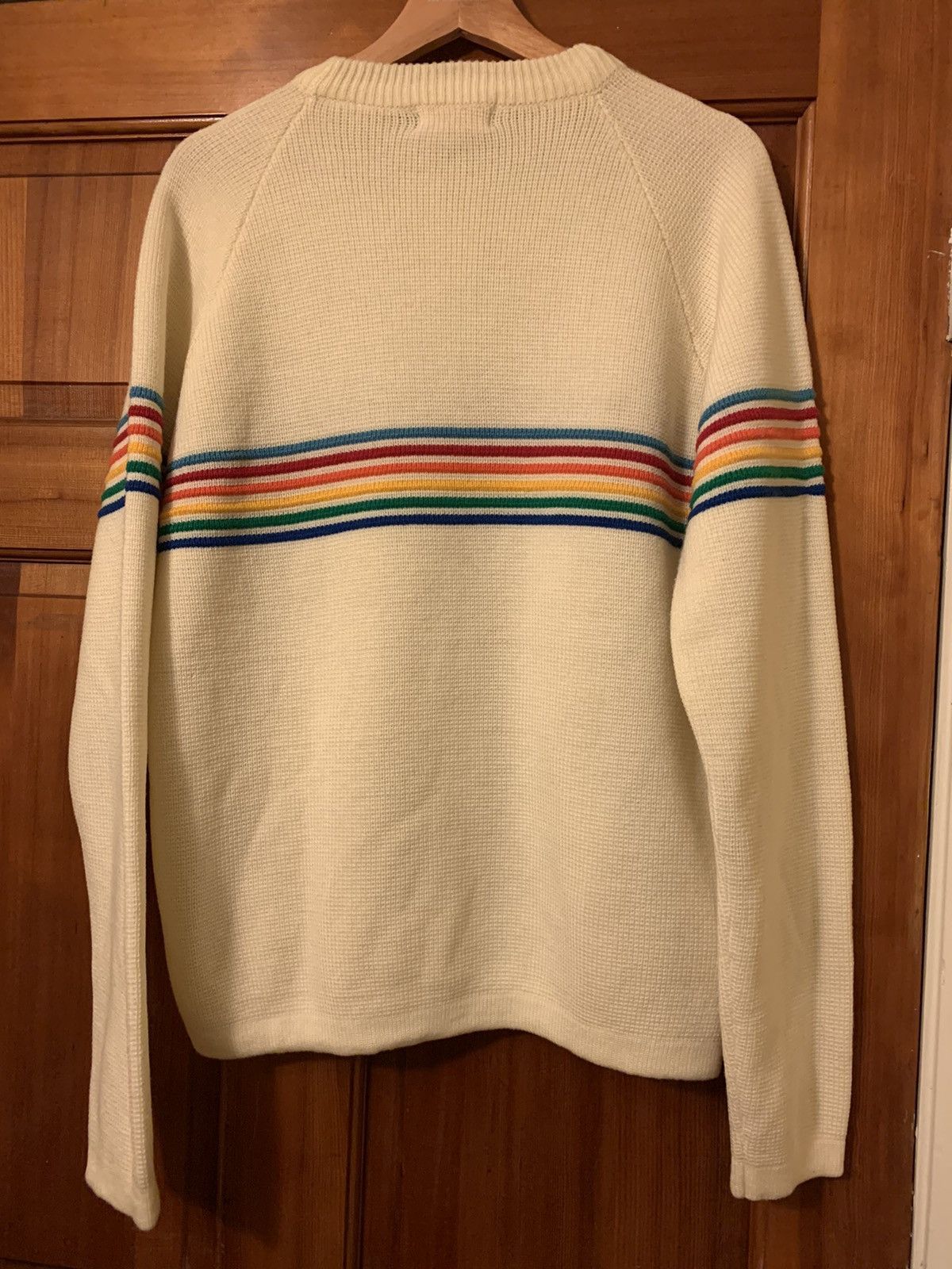 Vintage *RARE* Vintage Mervyn’s Embroidered Knit Rainbow Sweater Size US L / EU 52-54 / 3 - 5 Thumbnail